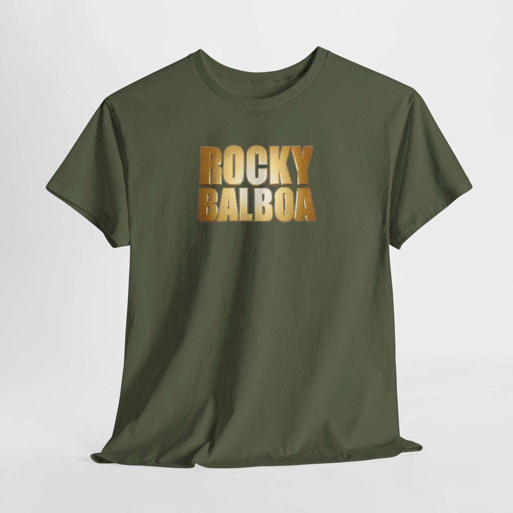 Rocky Balboa Gold Logo Tee — Retro Boxing Movie Fan T-Shirt