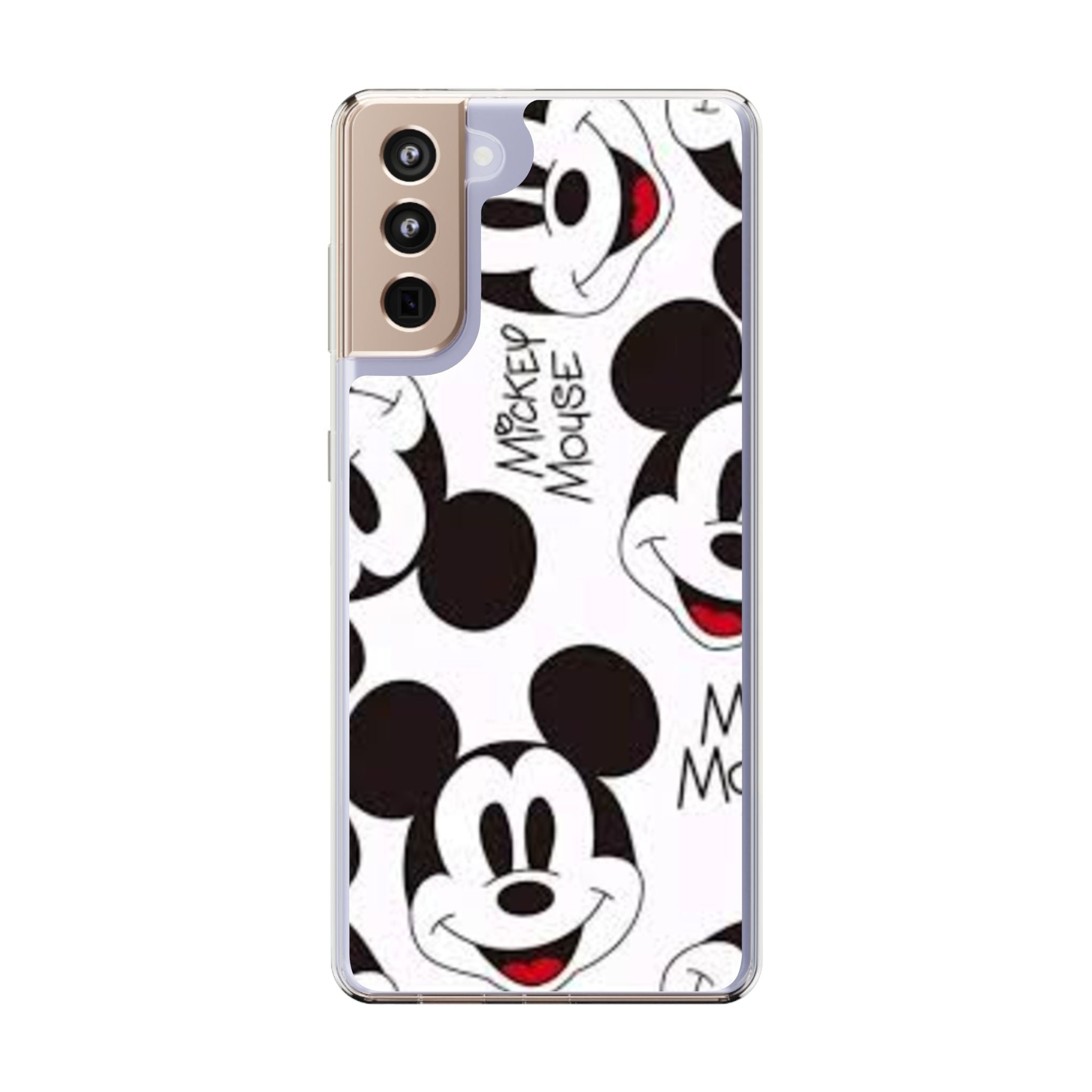 Mickey Mouse Clear Phone Case – Retro Cartoon Pattern Clear Case