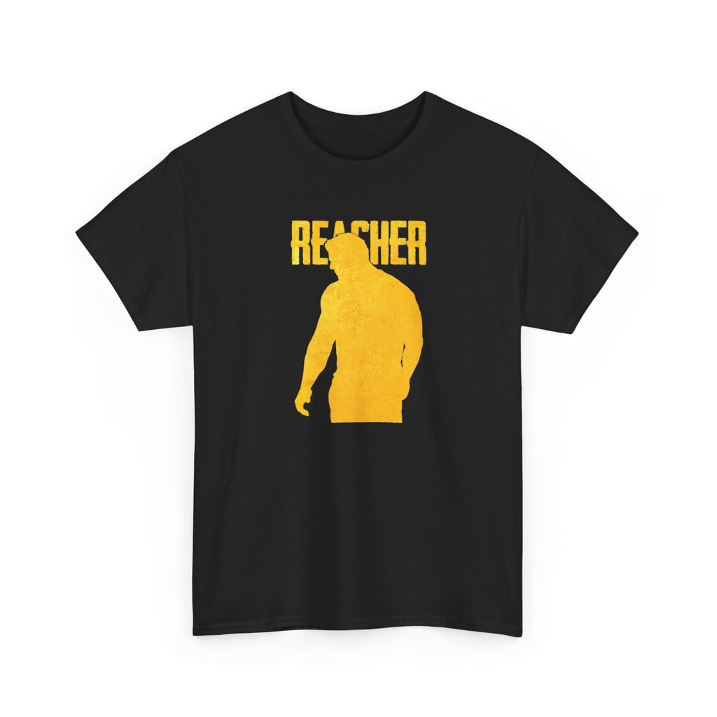 Reacher Silhouette Tee – Bold Yellow Graphic Shirt