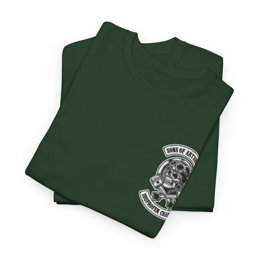 Sons of Arthritis Tee — Humorous Biker Skull "Ibuprofen Chapter" T-Shirt