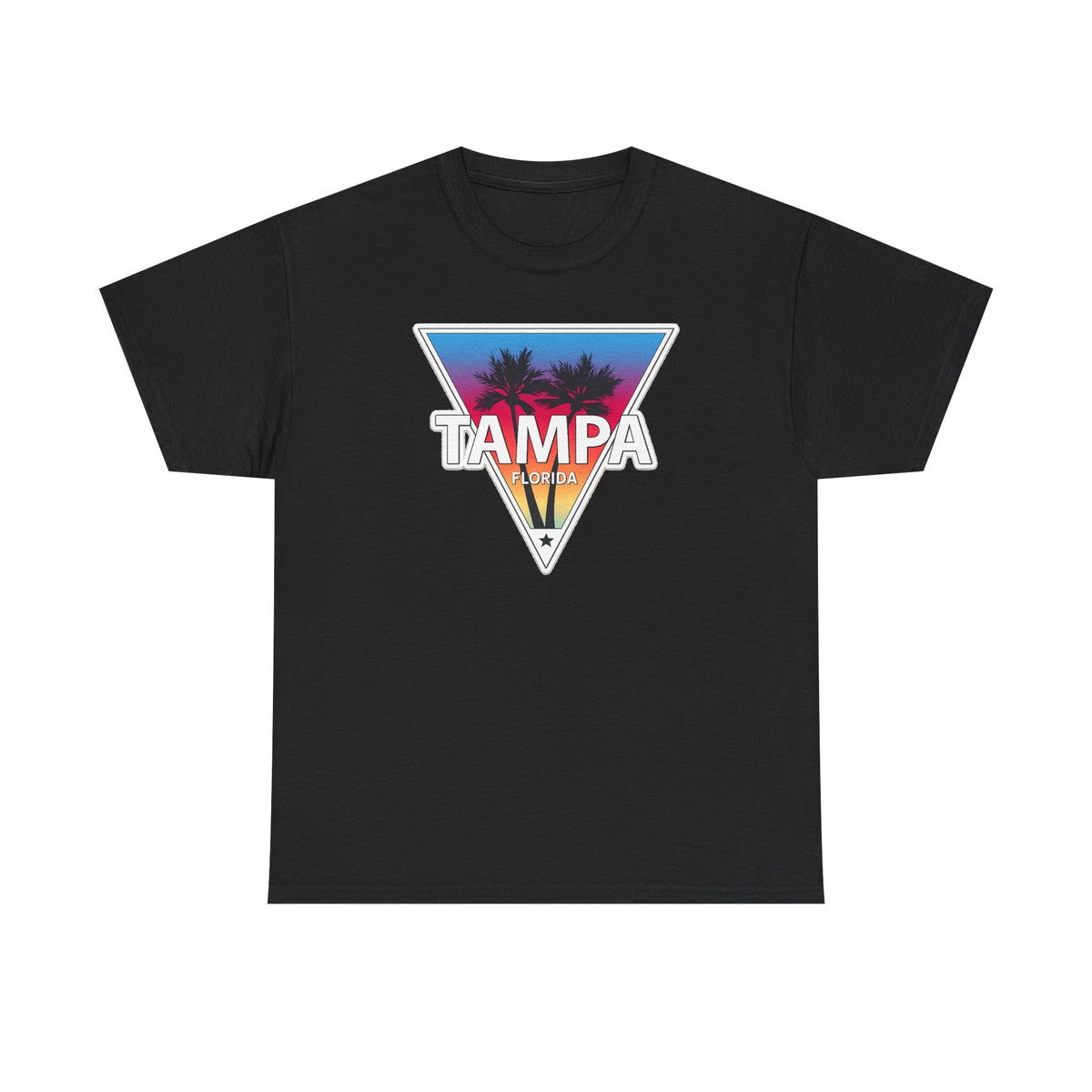 Tampa Retro Sunset Cotton T-Shirt