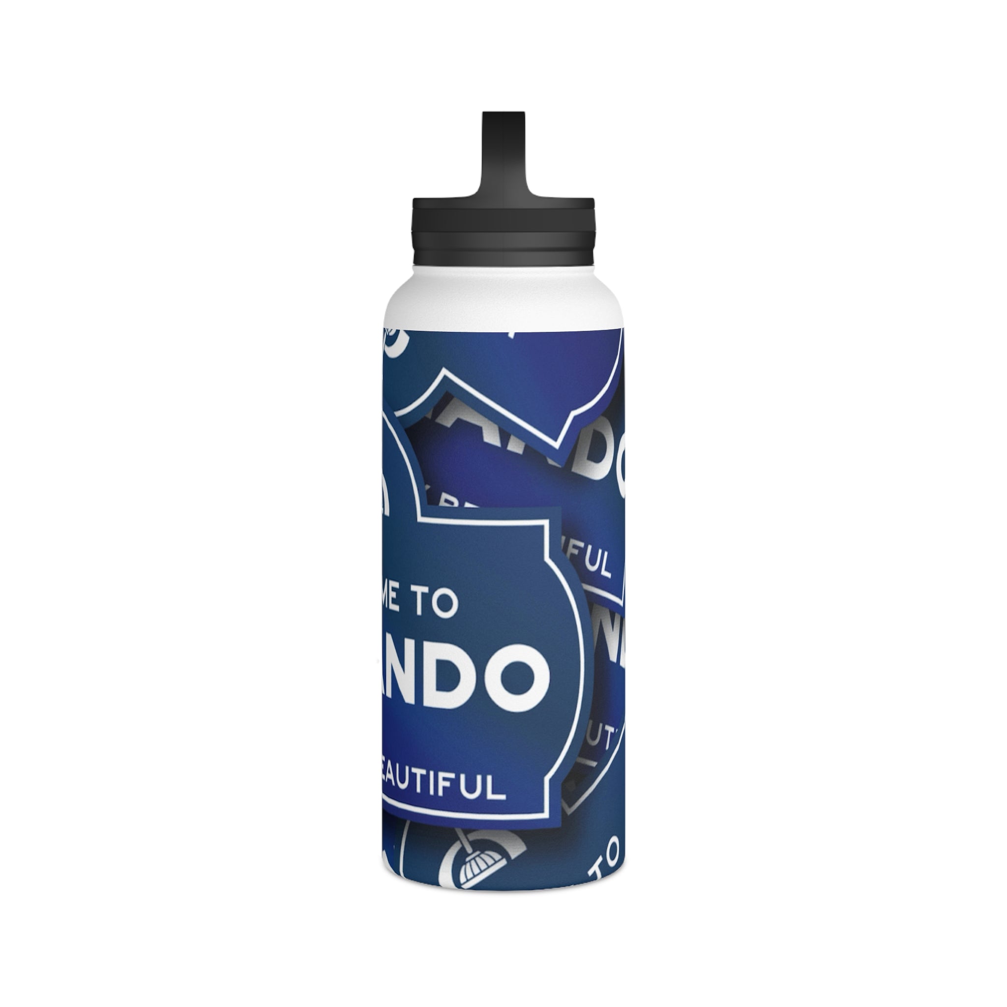 Orlando Stainless Steel Water Bottle — "Welcome to Orlando" Travel Bottle with Handle Lid