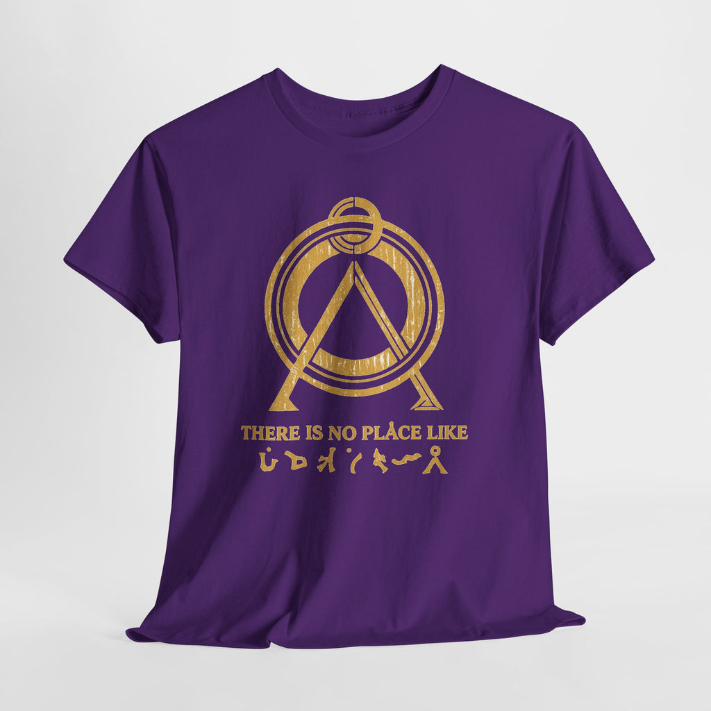 There Is No Place Like Home Graphic Tee — Vintage Gold Sigil T‑Shirt