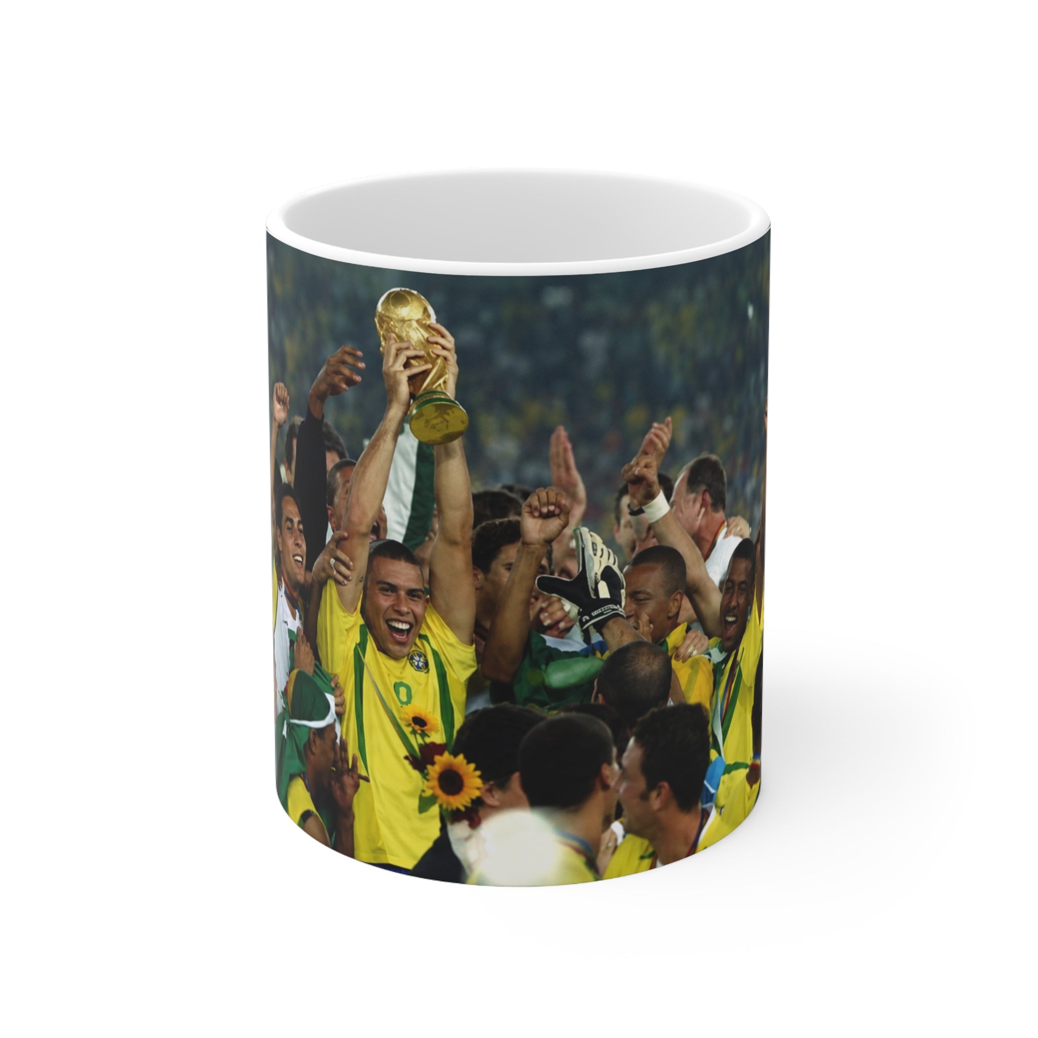 Brazil World Cup Winners Victory Photo Mug — Team Celebration Ceramic Coffee Cup (11oz, 15oz)
