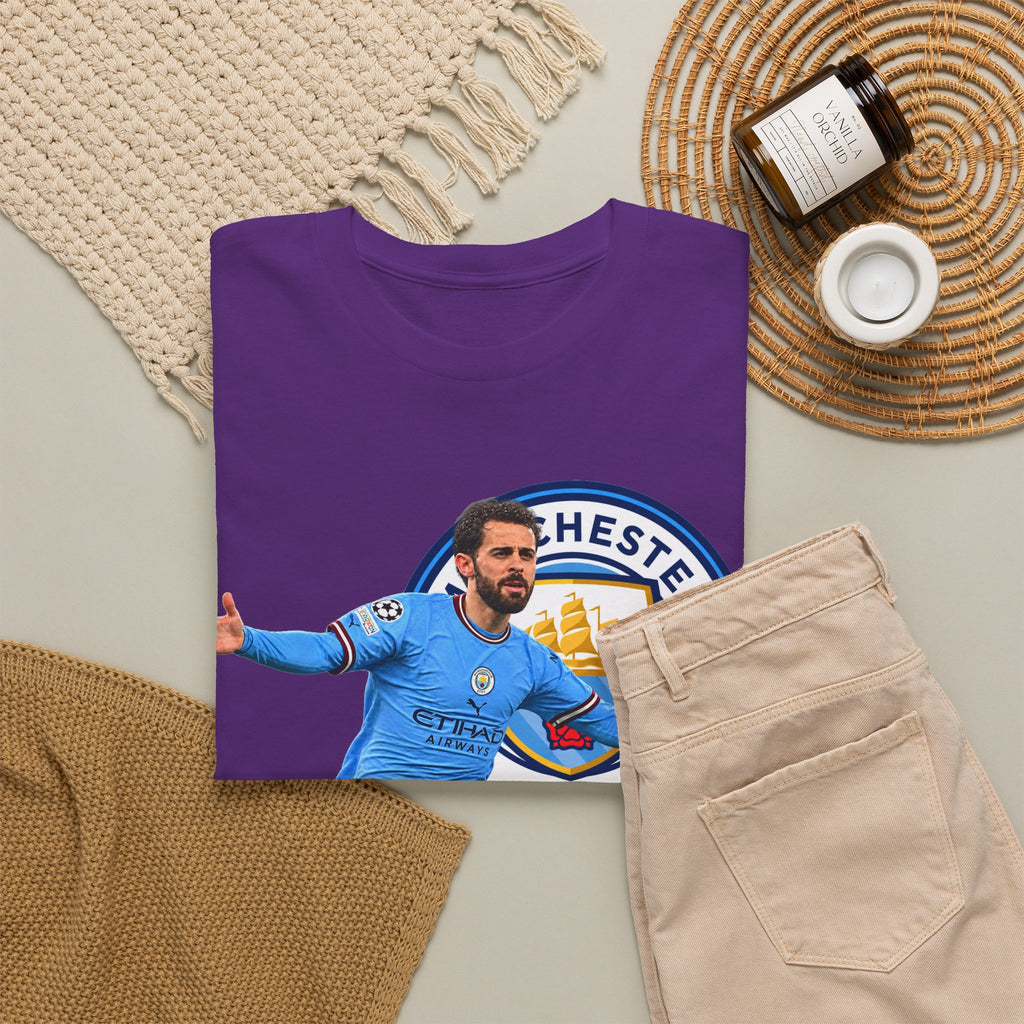 Bernardo Silva Manchester City Football Club Graphic Tee — Celebratory Player Design
