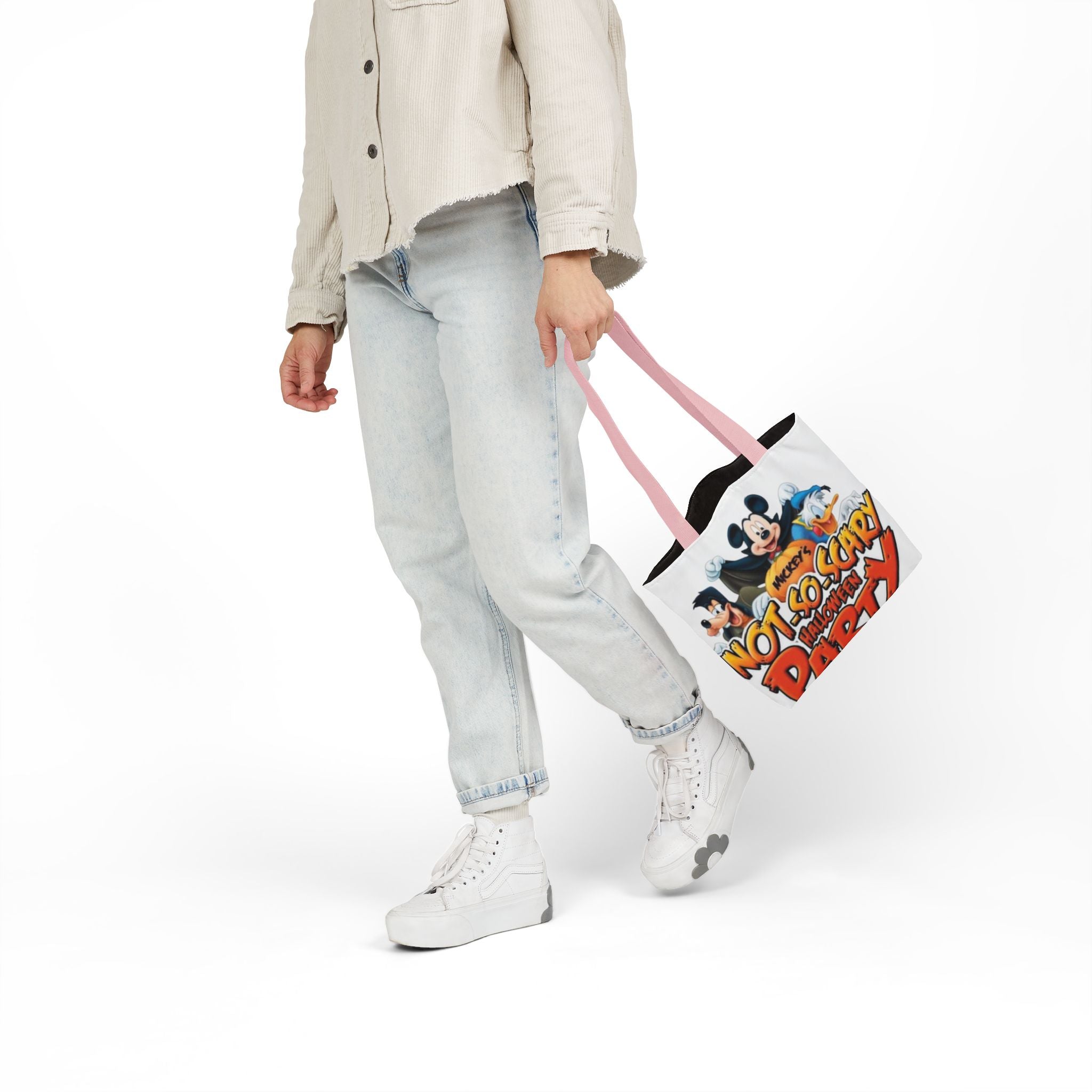Halloween Party Canvas Tote Bag — "Not-So-Scary Halloween Party" Graphic