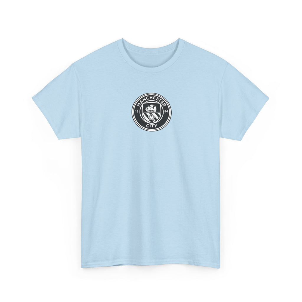 Man City Unofficial T-Shirt — Vintage Crest Logo Tee (Small Chest Emblem)