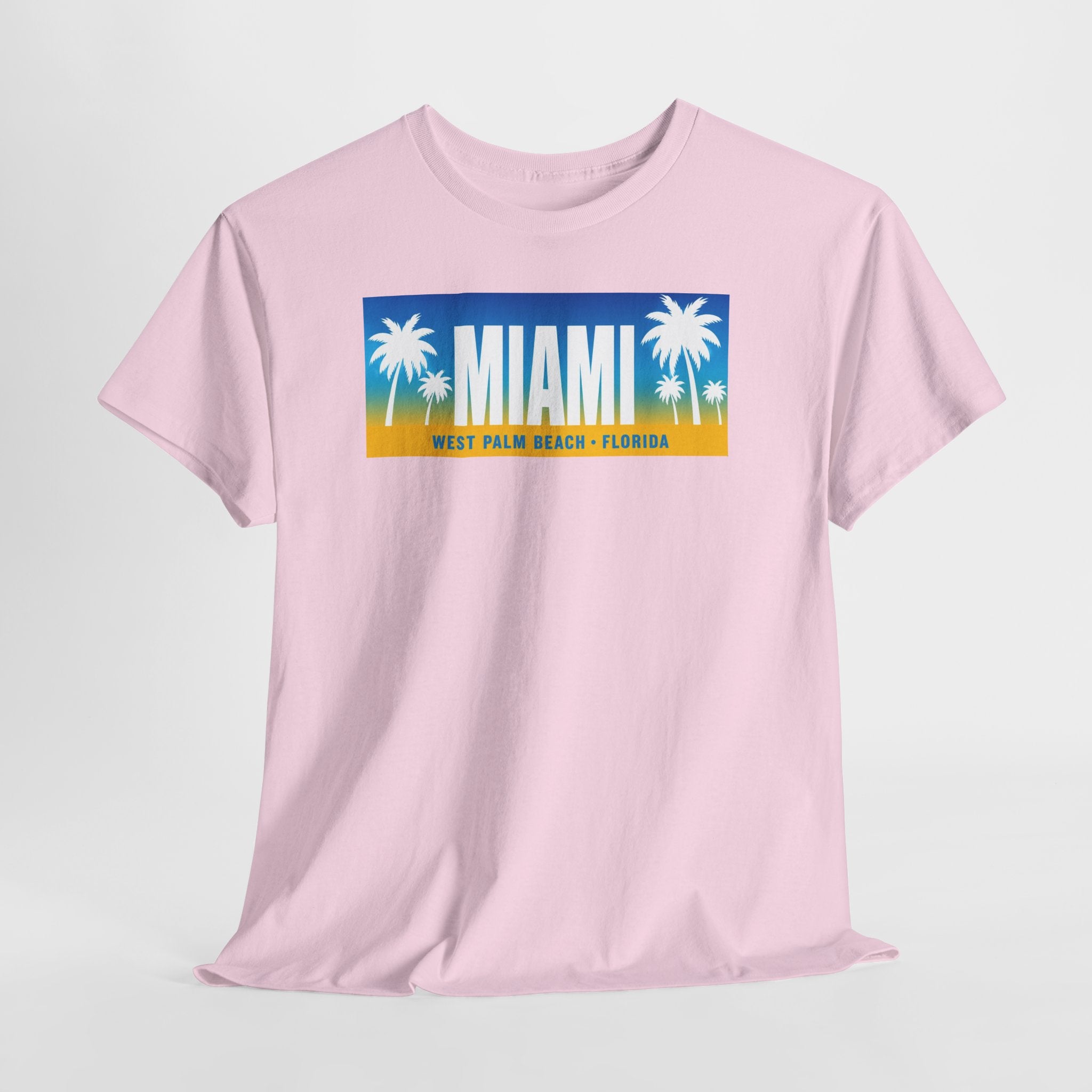 Miami West Palm Beach Vintage Tee — "MIAMI" Beach Palm Trees T‑Shirt