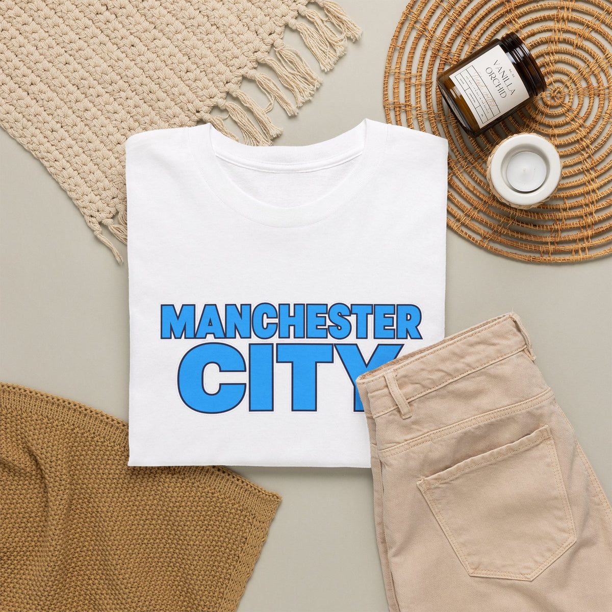 Manchester City T‑Shirt — Retro Blue Logo Tee