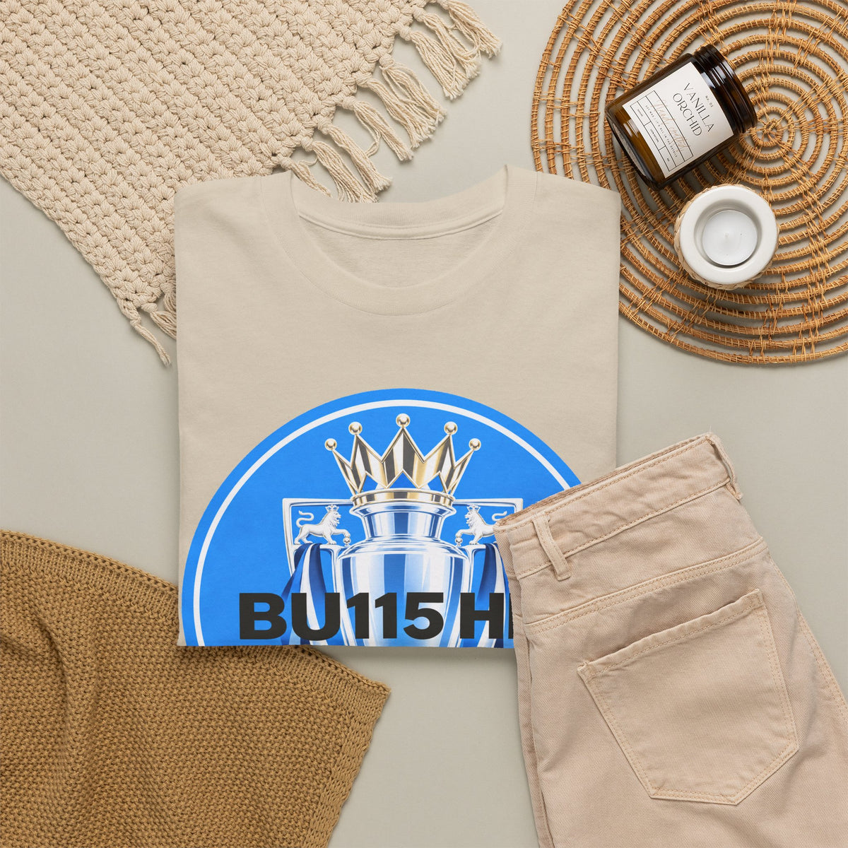 Manchester City Anti Premier League Charges Cotton T-Shirt — 'BU11SH1T' Blue Crown Football Shirt