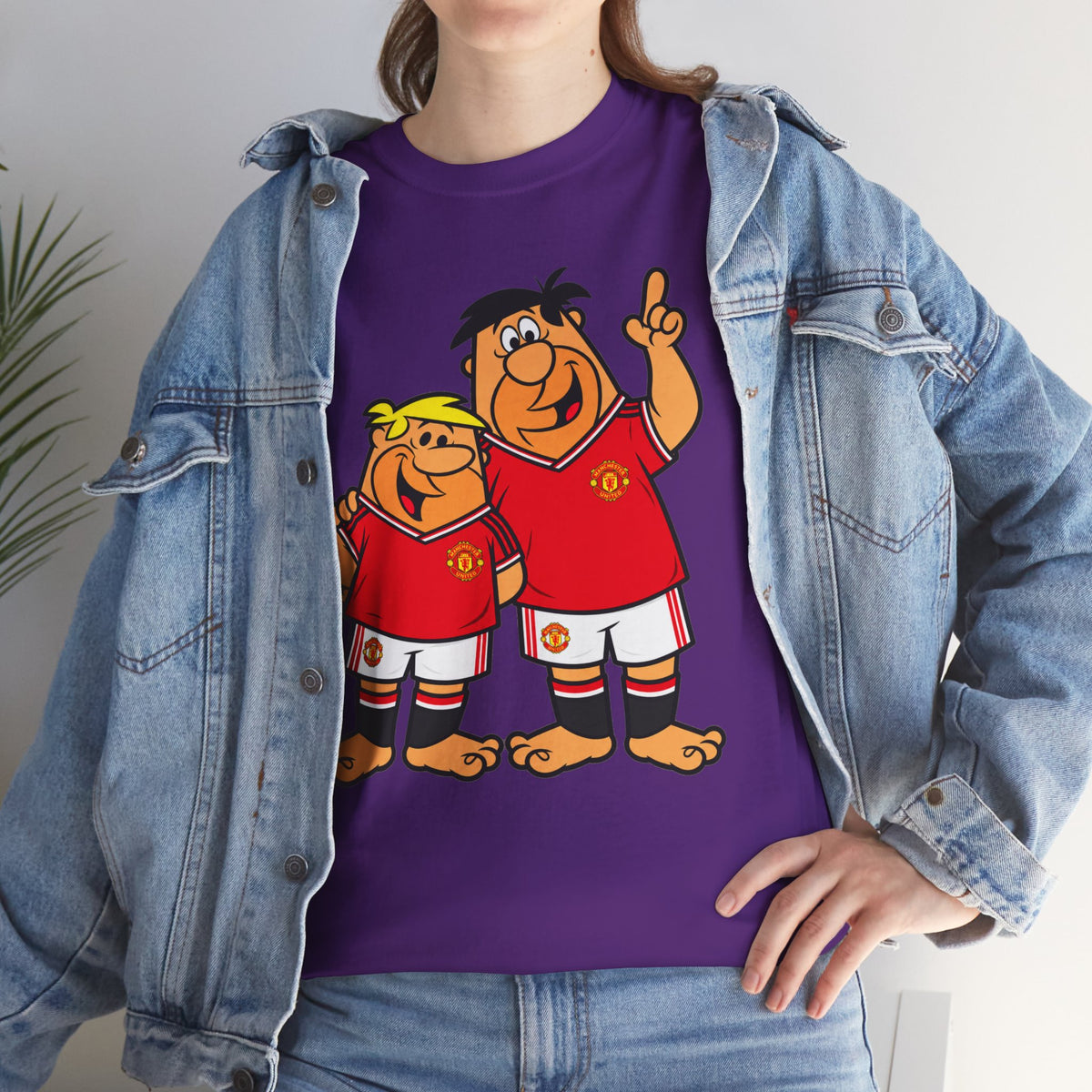 Manchester United The Flintstones Cartoon Football Fans T-Shirt