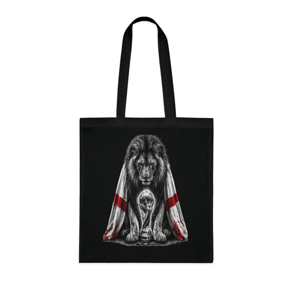 England Lion Tote Bag – Protective Lion Illustration Cotton Tote
