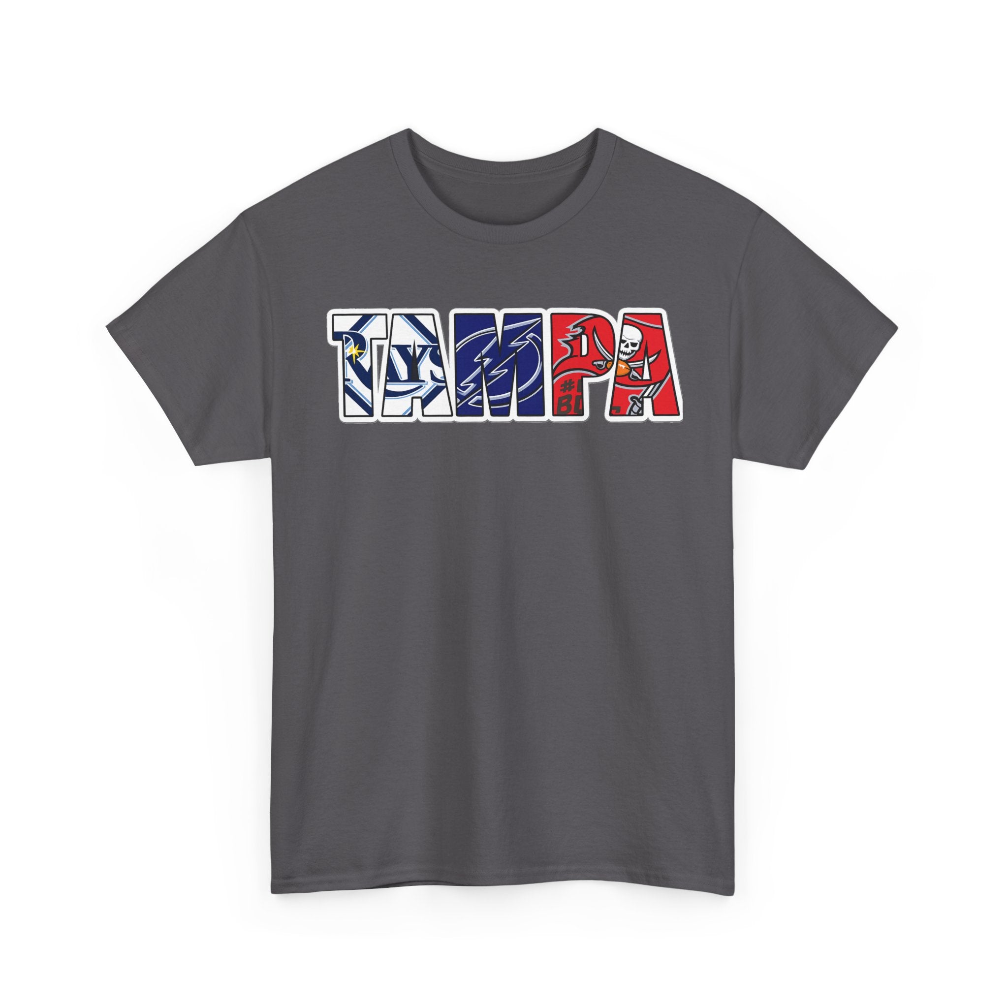 Tampa Block Letter Tee — Florida Flag Graphic T‑Shirt