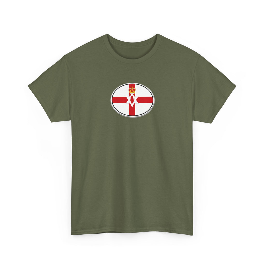 Northern Ireland Flag T‑Shirt — Small Oval Emblem Votton T-Shirt