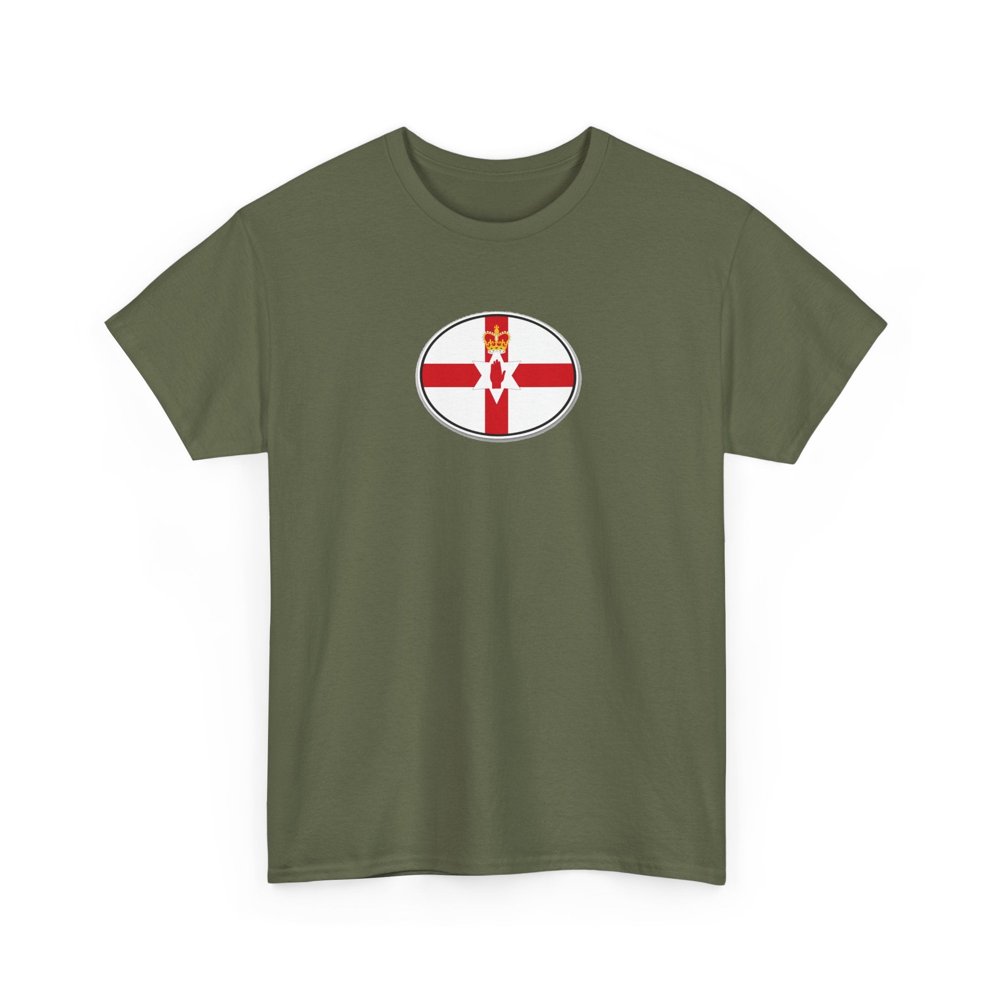 Northern Ireland Flag T‑Shirt — Small Oval Emblem Votton T-Shirt