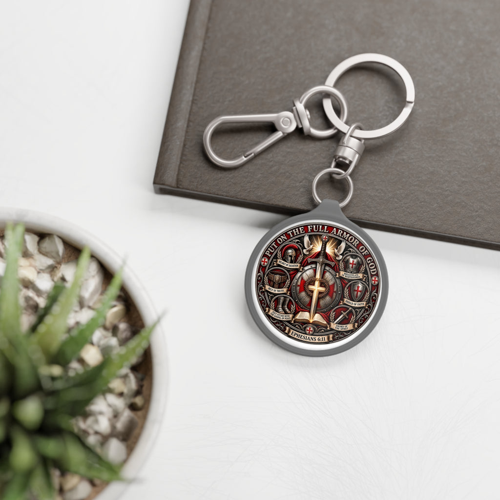 Armor of God Christian Keyring — 'Put On the Full Armor of God' Ephesians 6:11 Keychain