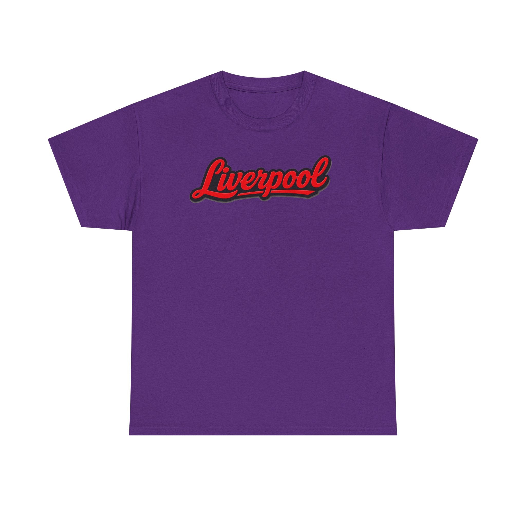 Liverpool Script T-Shirt — Retro Red Script Football Fan Tee