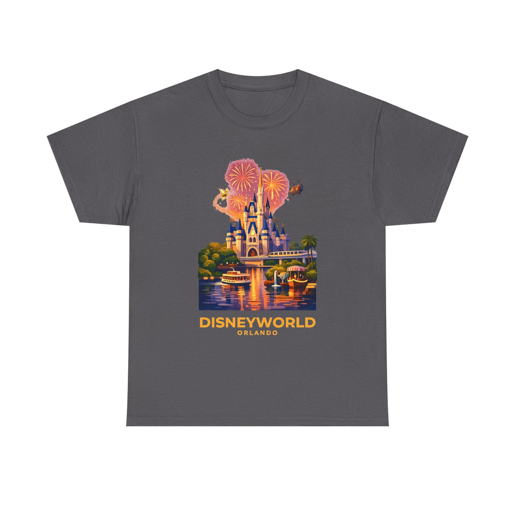 Disney World Castle Orlando Fireworks Cotton T‑Shirt