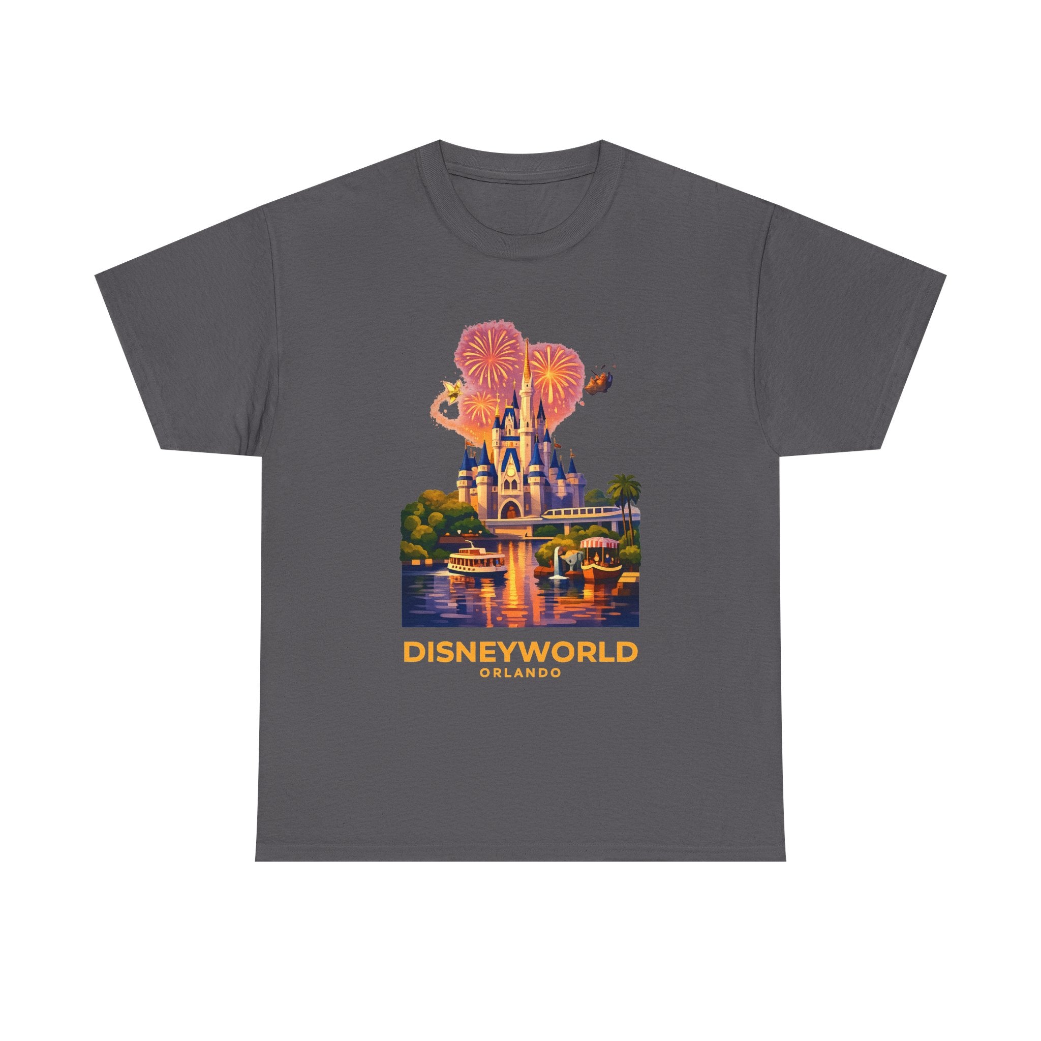 Disney World Castle Orlando Fireworks Cotton T‑Shirt