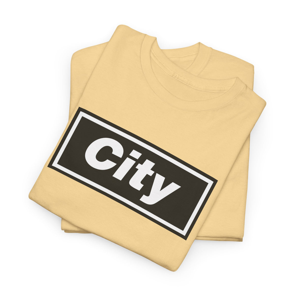 Man City Inspired Box Logo T‑Shirt — Minimal Urban Graphic Tee