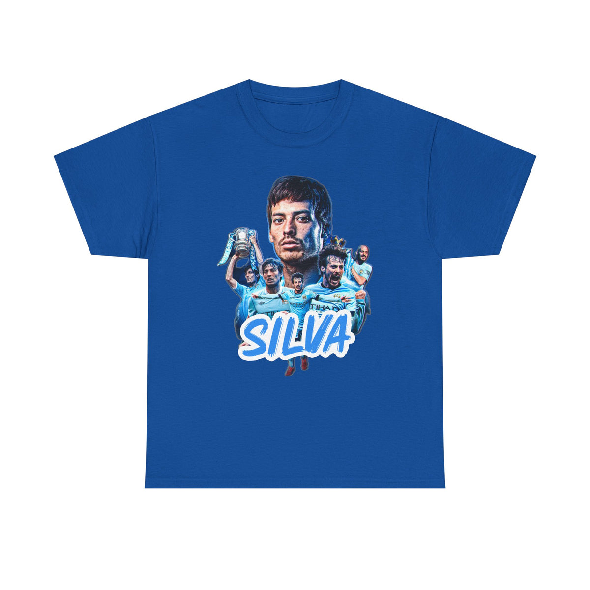David Silva Manchester City Soccer Tee — Classic Player Portrait Football Shirt