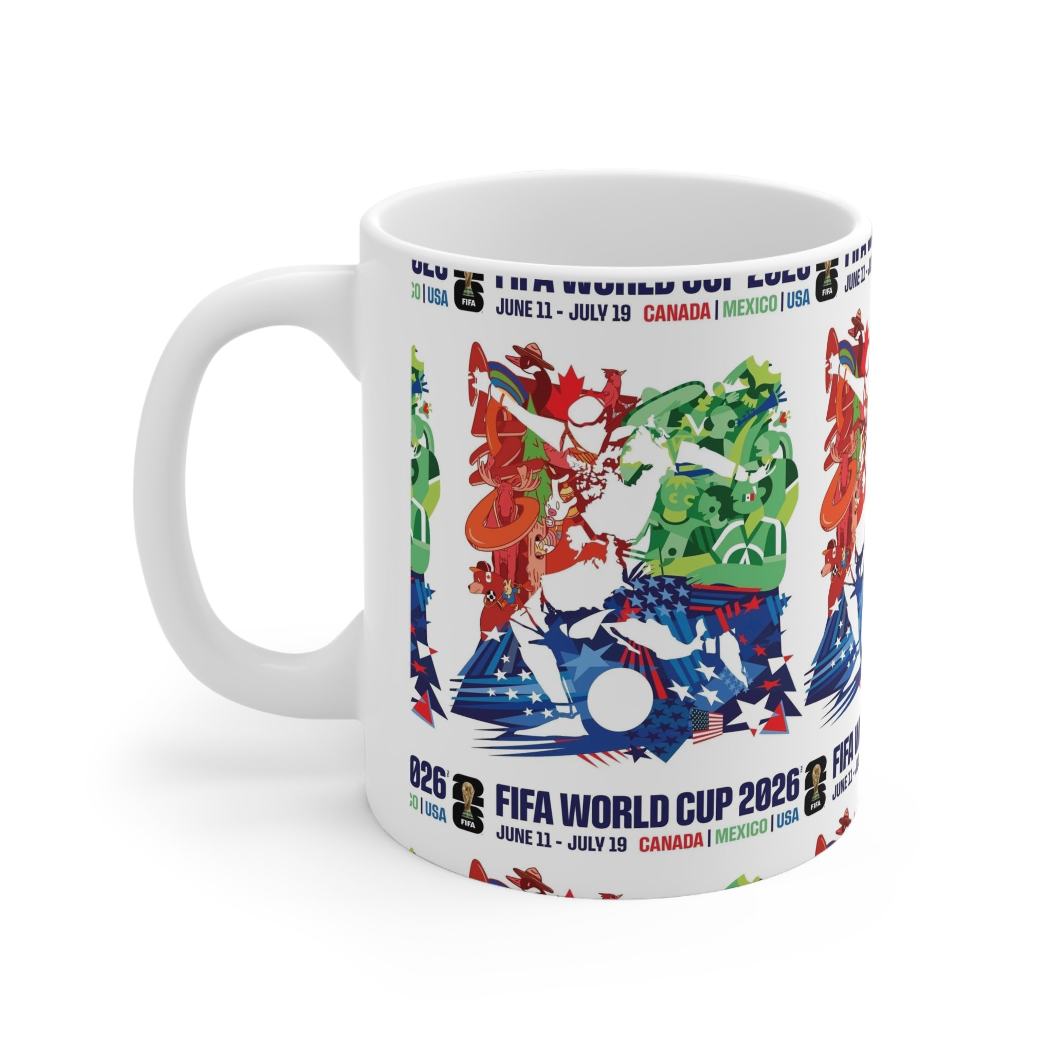 FIFA World Cup 2026 Poster Ceramic Coffee Mug — 11oz/15oz