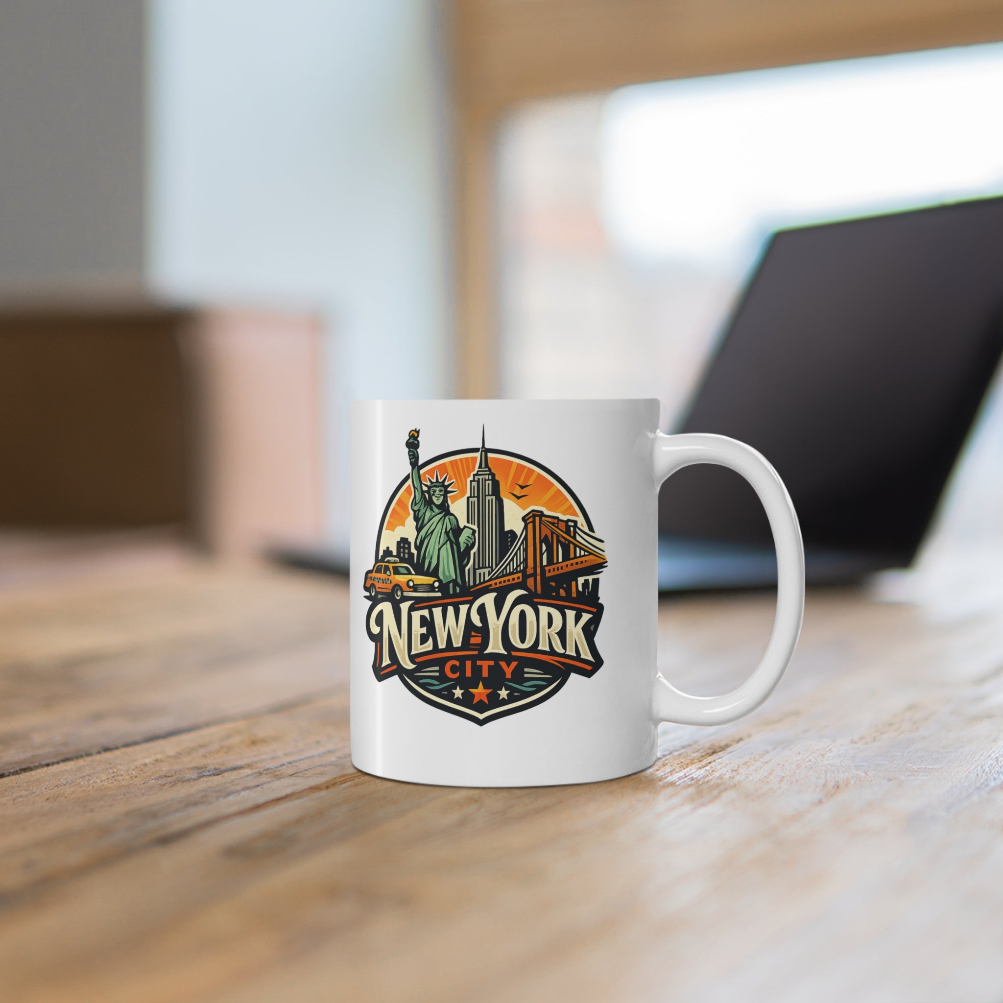 New York City Ceramic Coffee Cups, 11oz, 15oz