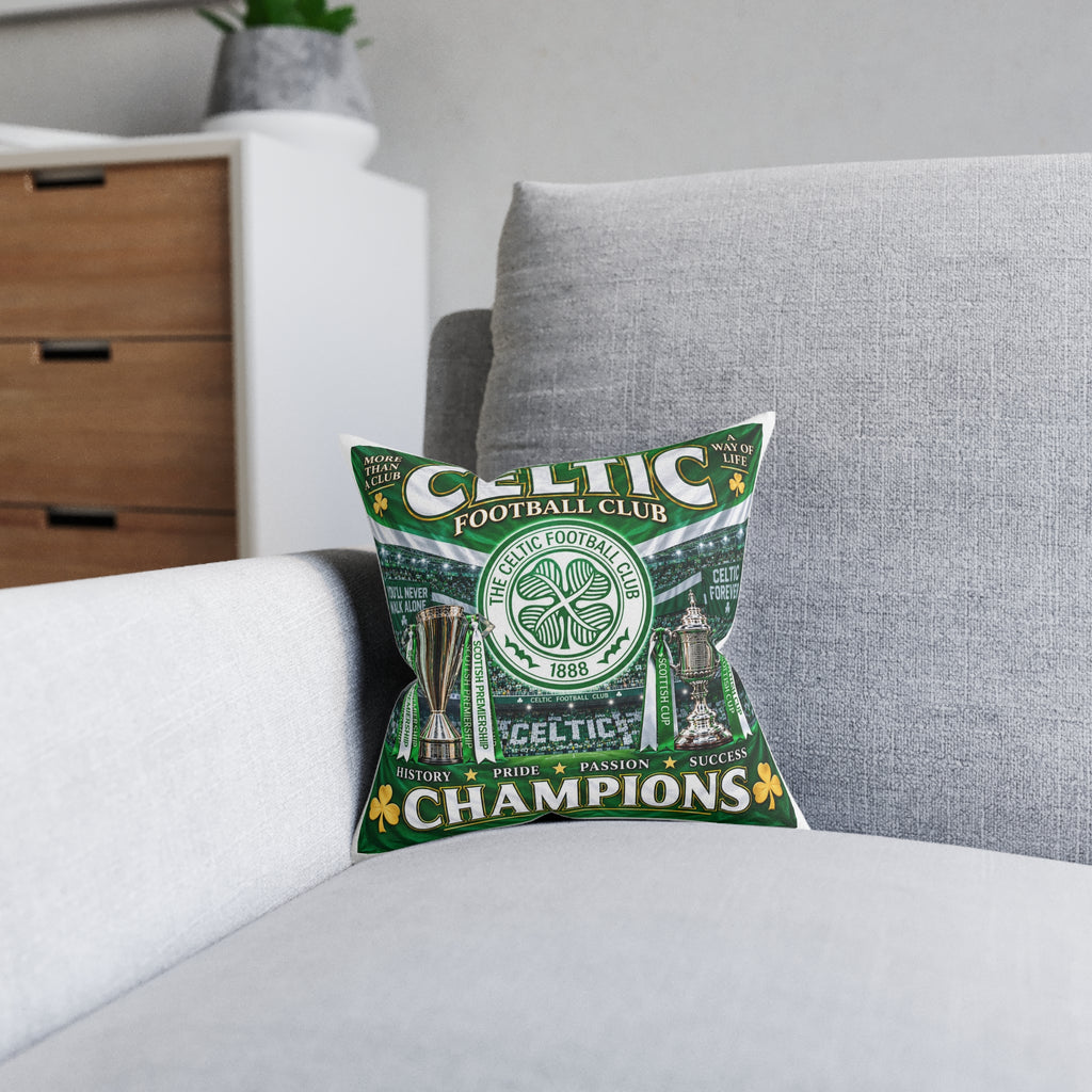 Celtic Football Club Champions Square Pillow
