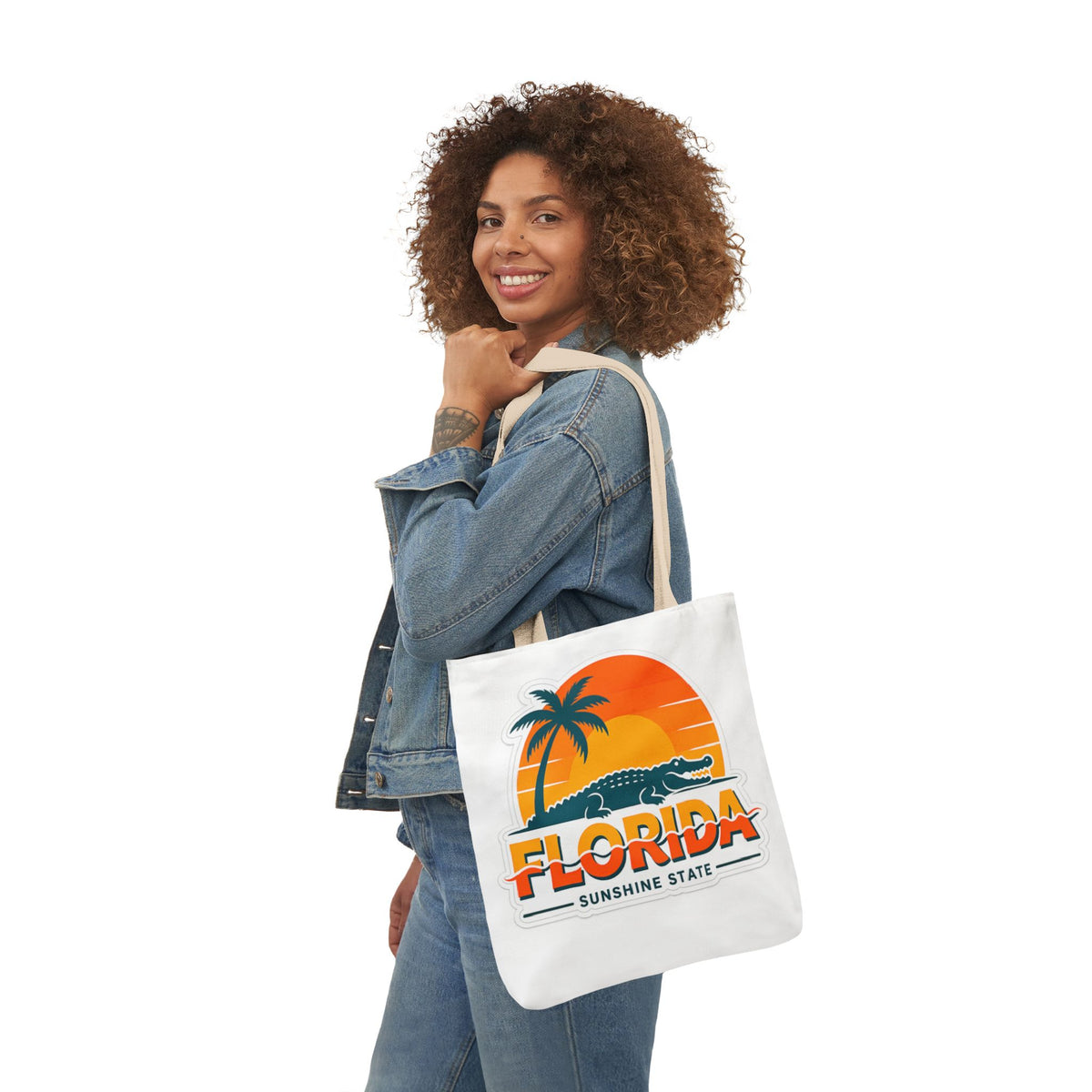 Florida Sunshine State Canvas Tote