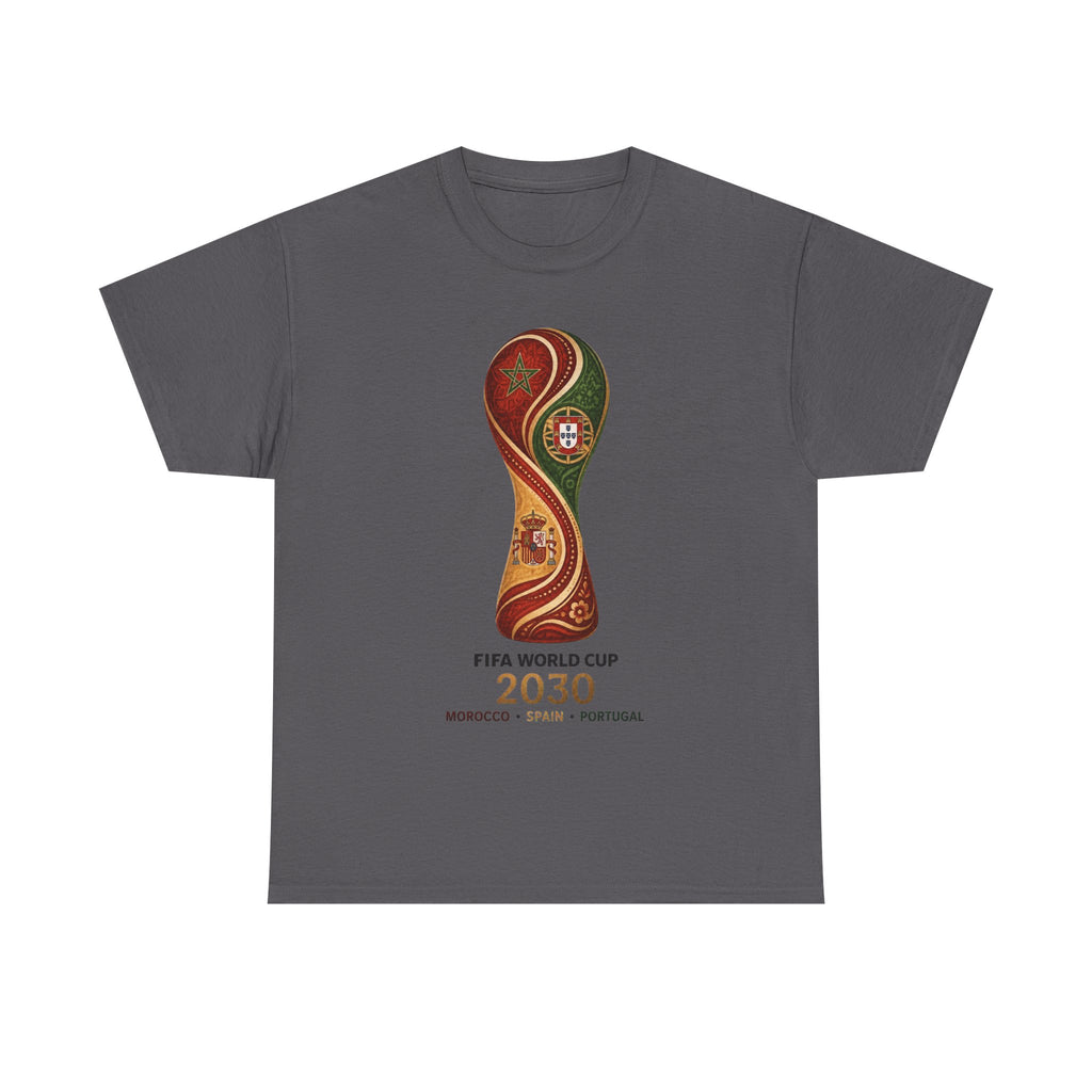 FIFA World Cup 2030 Trophy T-Shirt — Morocco Spain Portugal Official Design