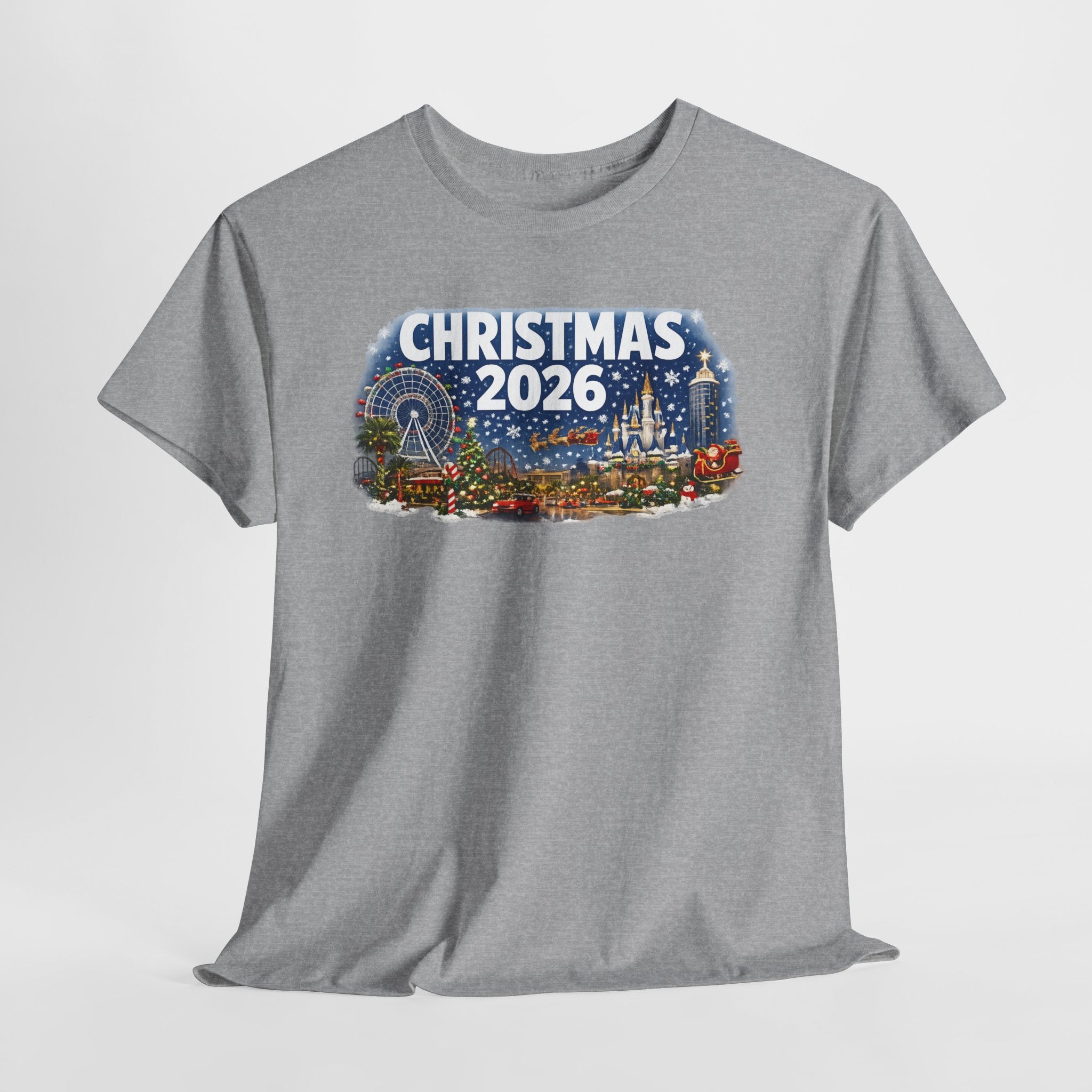 Christmas 2026 Holiday Tee — Festive Winter Village Graphic T-Shirt