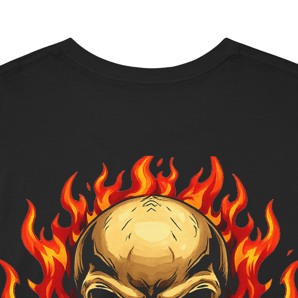 Harley-Davidson Flame Skull Inspired Cotton T-Shirt