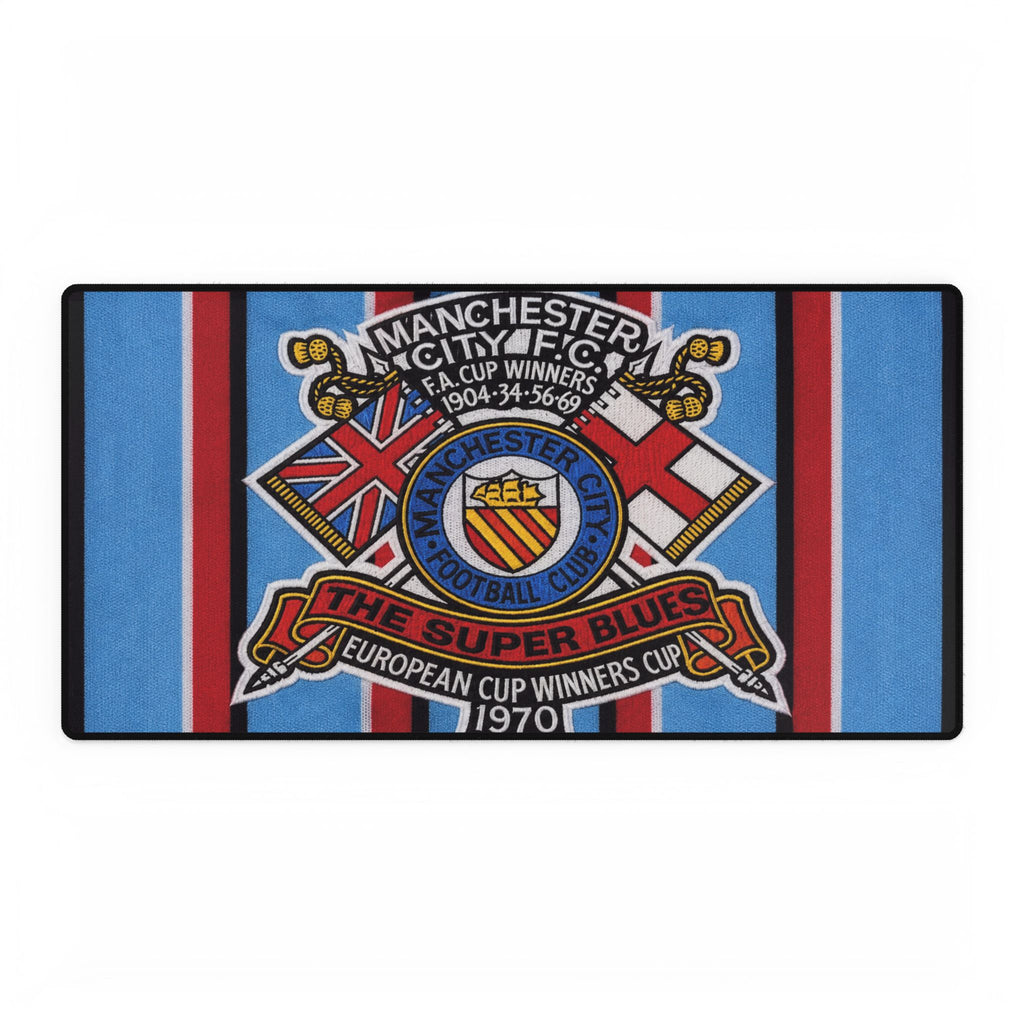 Manchester City Vintage Crest Desk Mat – Large Gaming/Office Mouse Pad