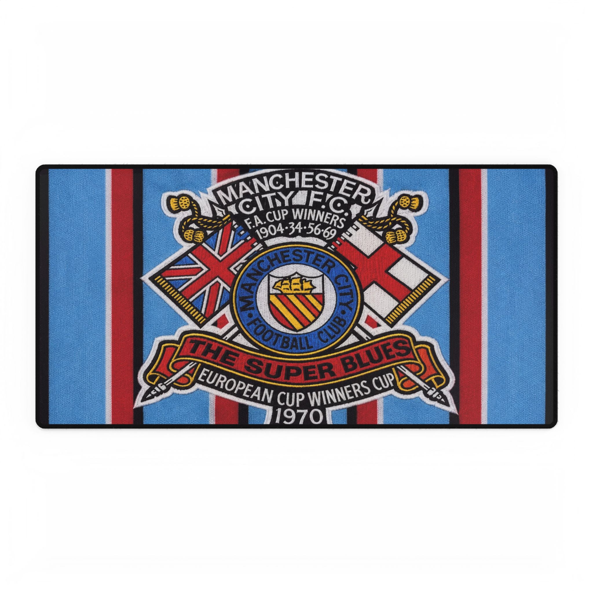 Manchester City Vintage Crest Desk Mat – Large Gaming/Office Mouse Pad
