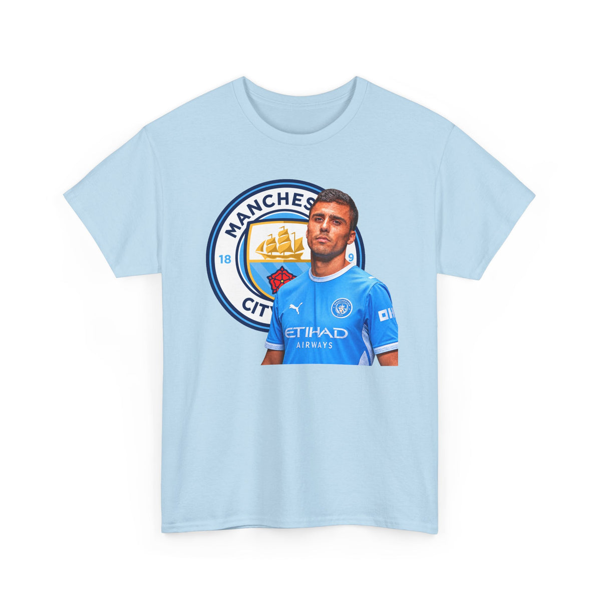 Rodri Manchester City Legend Football Tee — Player Portrait Soccer Shirt
