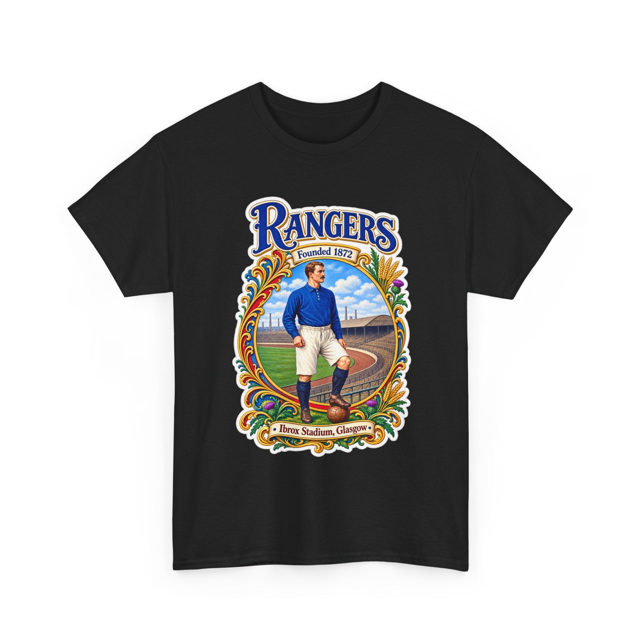 Rangers Retro Player Field Graphic Cotton T-Shirt