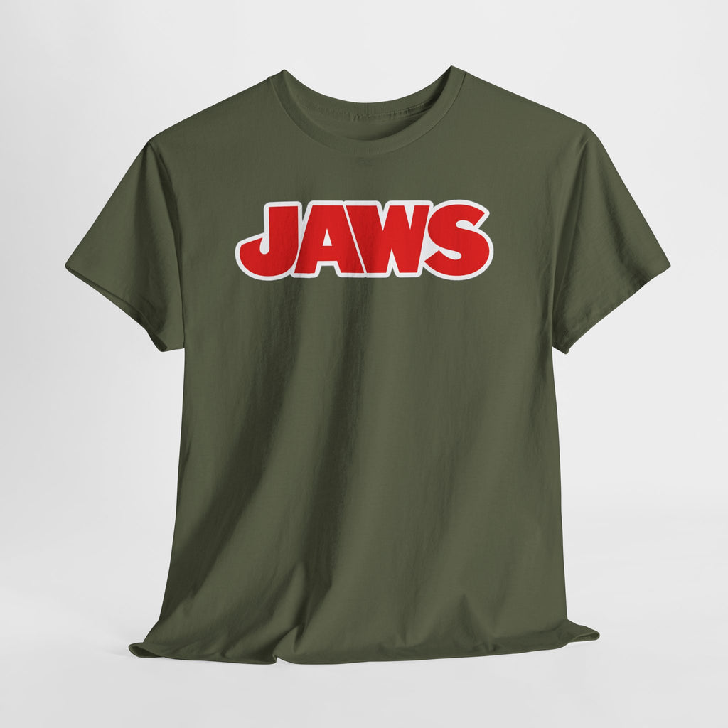 Jaws Logo Tee — Retro Red Movie Graphic T‑Shirt