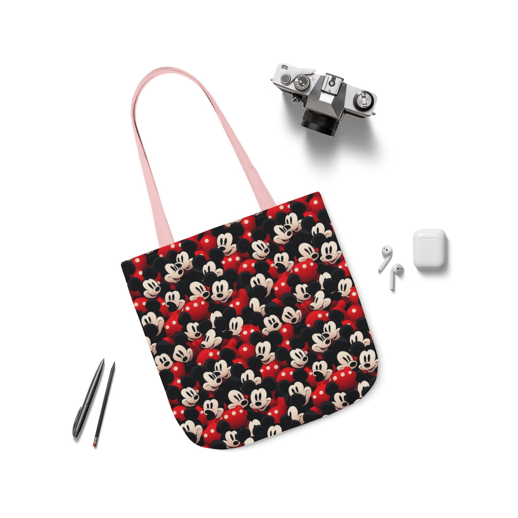 Mickey Mouse Canvas Tote — Retro Cartoon Character Allover Print