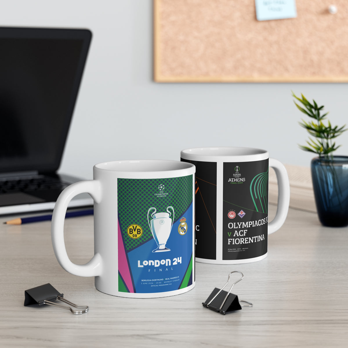 2024 UEFA Finals Programme Covers Inspired Ceramic Coffee Mug (11oz & 15oz)