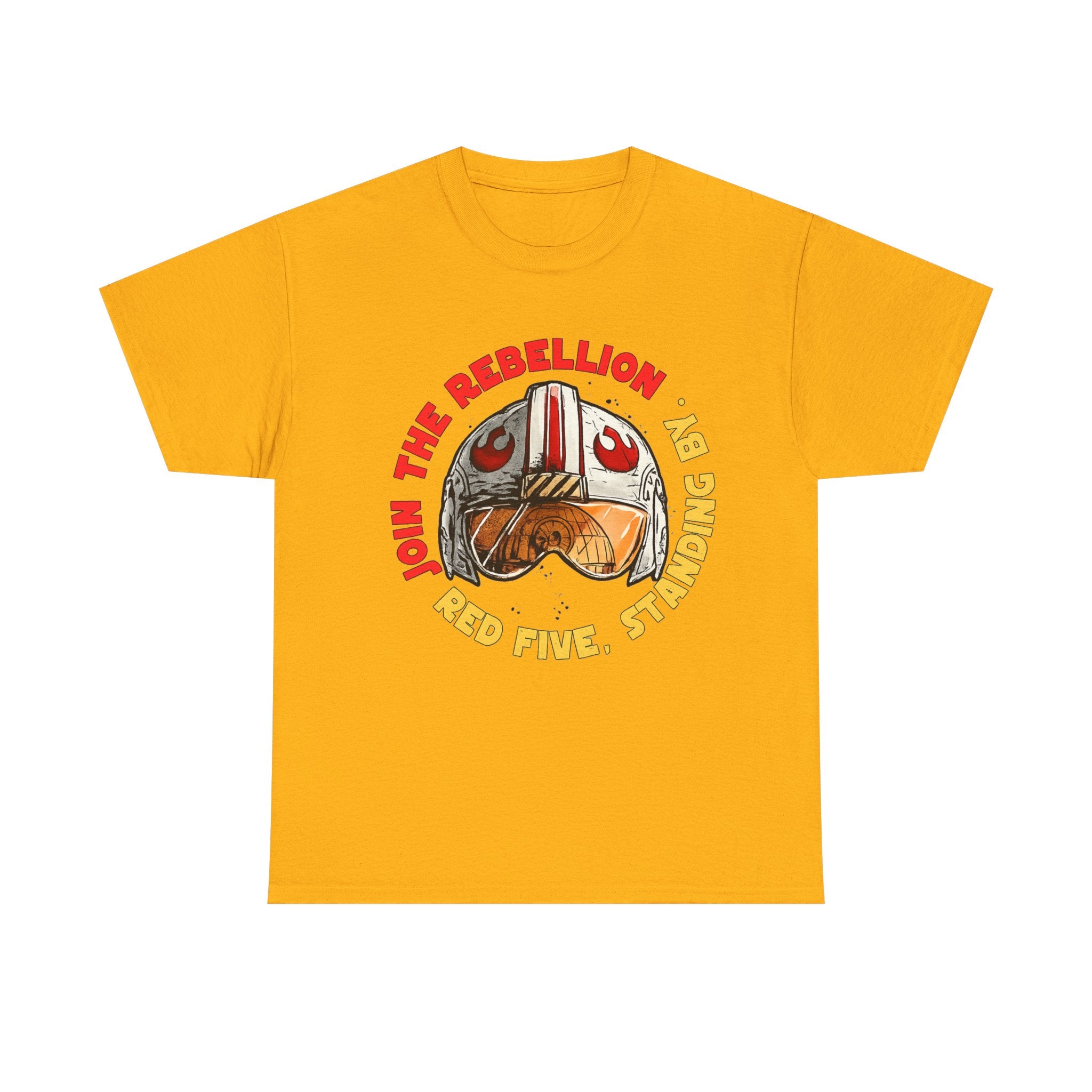 Rebel Pilot T-Shirt — "Join the Rebellion, Red Five" Vintage Helmet Design