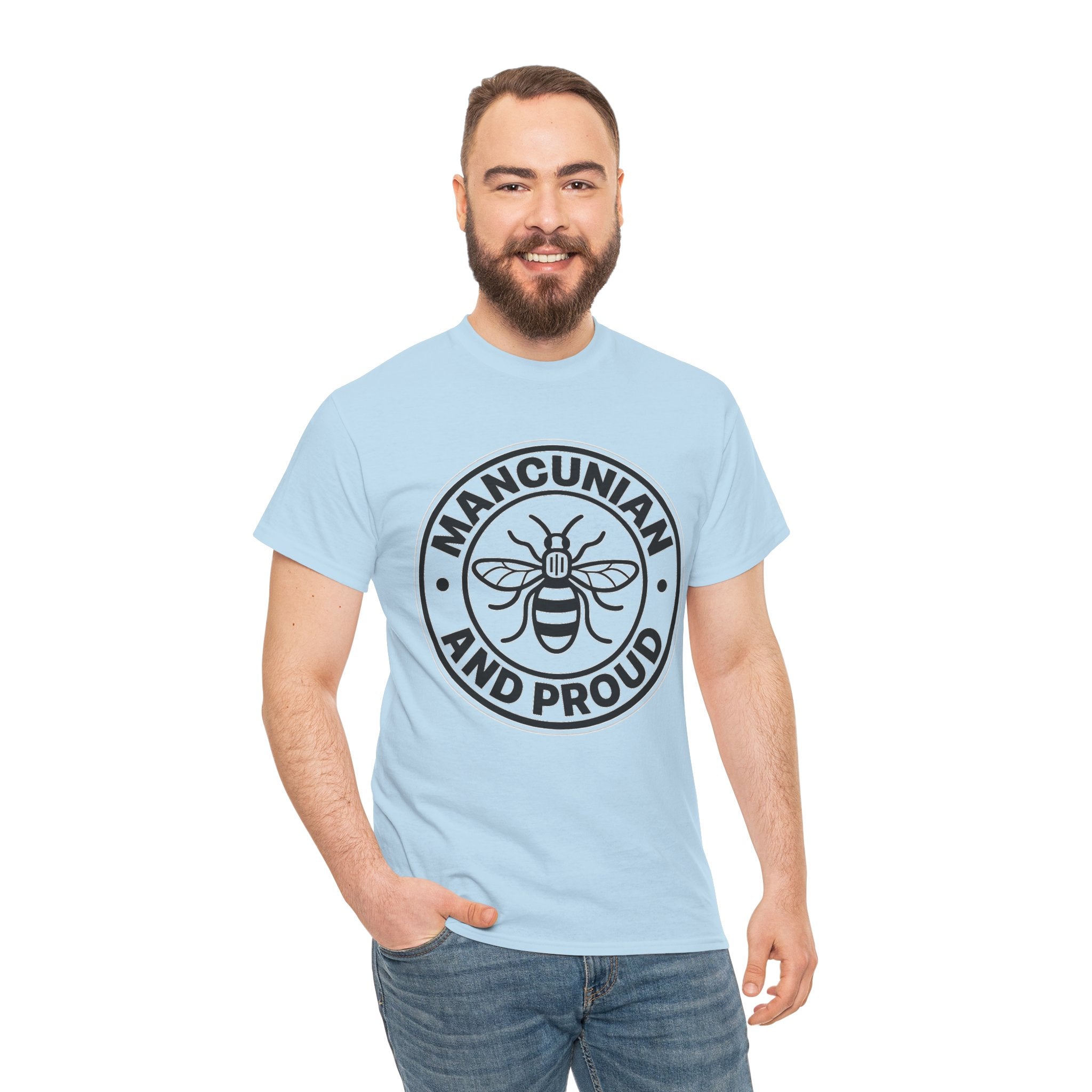 Manchester Bee 'Mancunian and Proud' Cotton T-Shirt