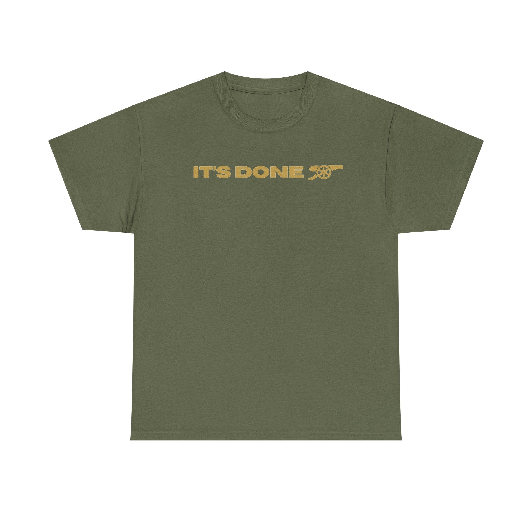 It's Done Arsenal Champions T-Shirt – Minimalist Gold Script Tee