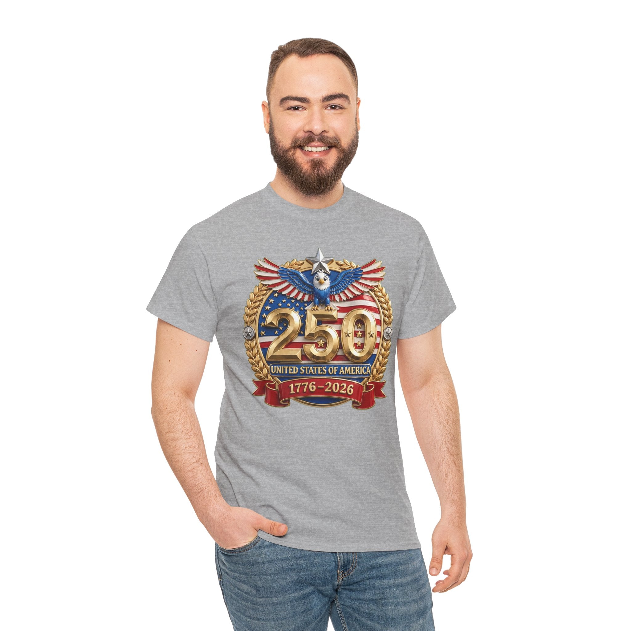 250th USA Anniversary T-Shirt – 1776–2026 Patriotic Eagle Emblem Tee