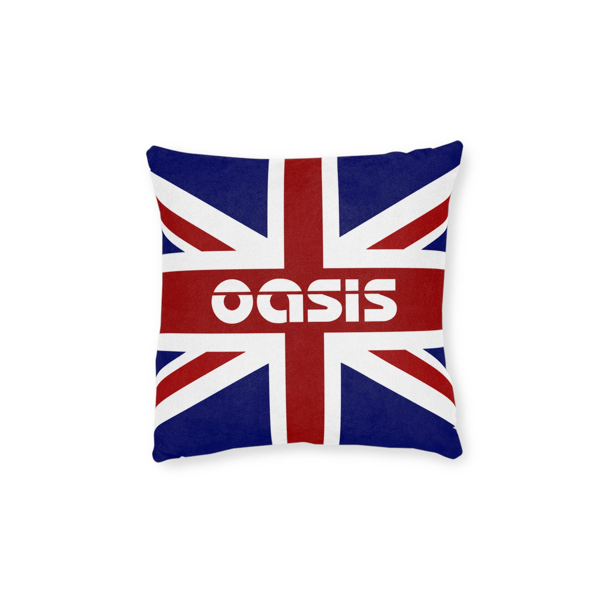 Union Jack Oasis Accent Pillow – British Rock Band Throw Cushion