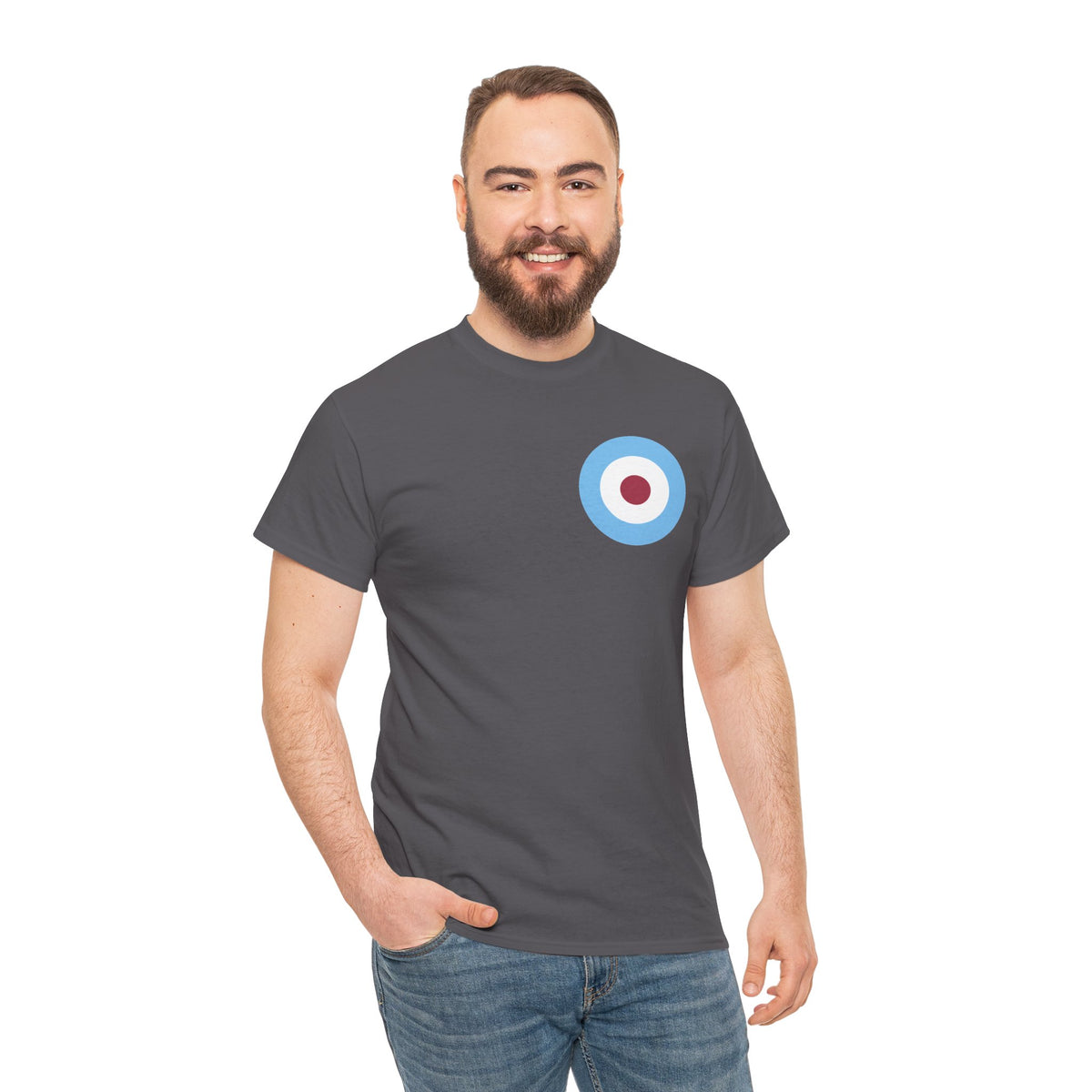 Manchester City Inspired Target Roundel Cotton T-Shirt