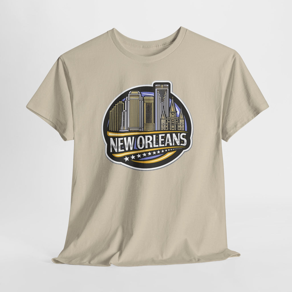 New Orleans Skyline Cotton T-Shirt — City Badge Tee