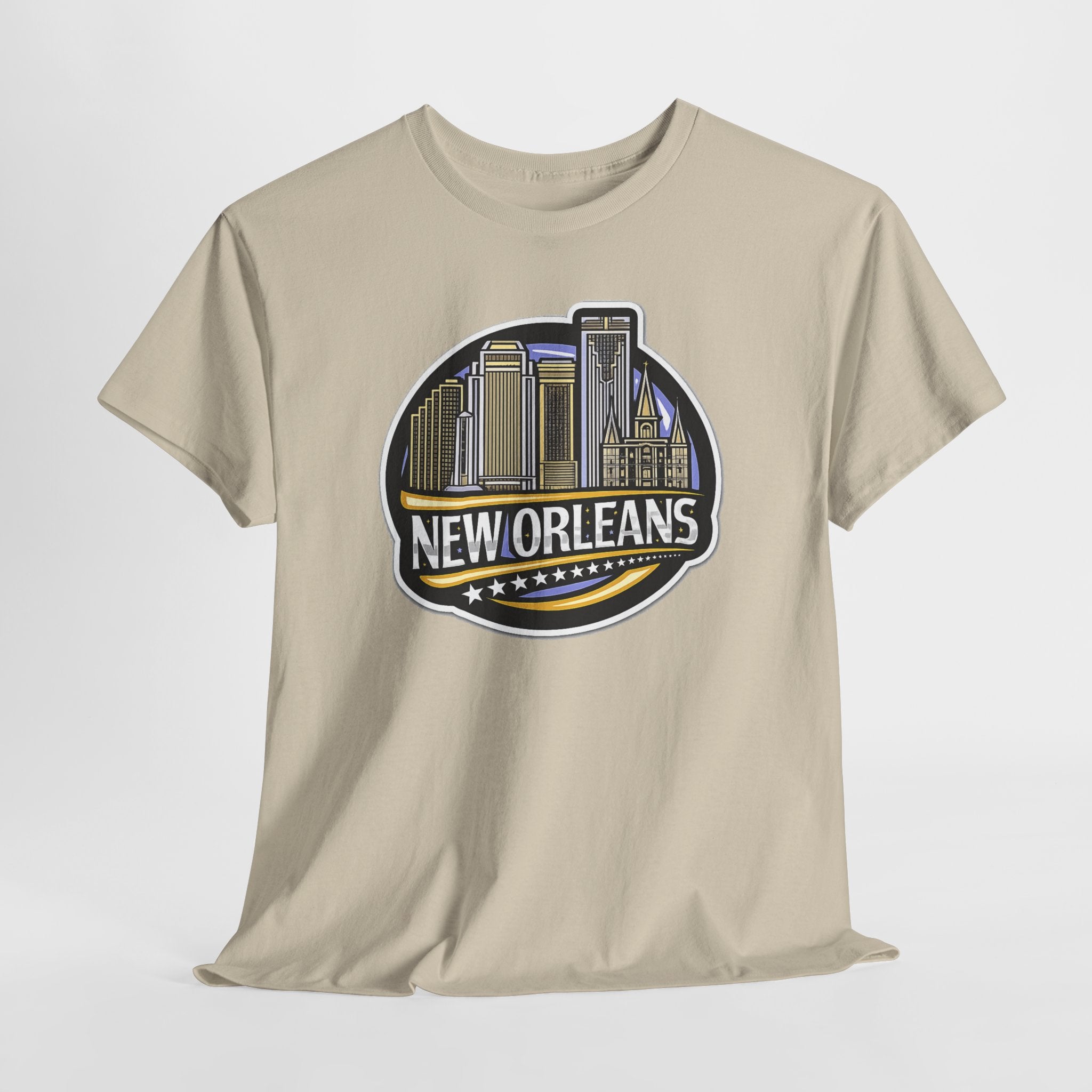 New Orleans Skyline Cotton T-Shirt — City Badge Tee
