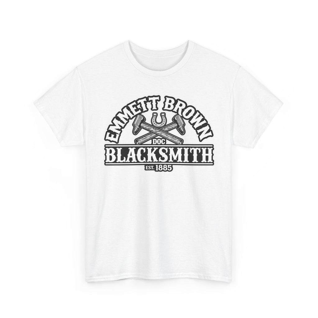 Blacksmith Emmett Brown Tee — Vintage Doc Blacksmith Graphic Shirt