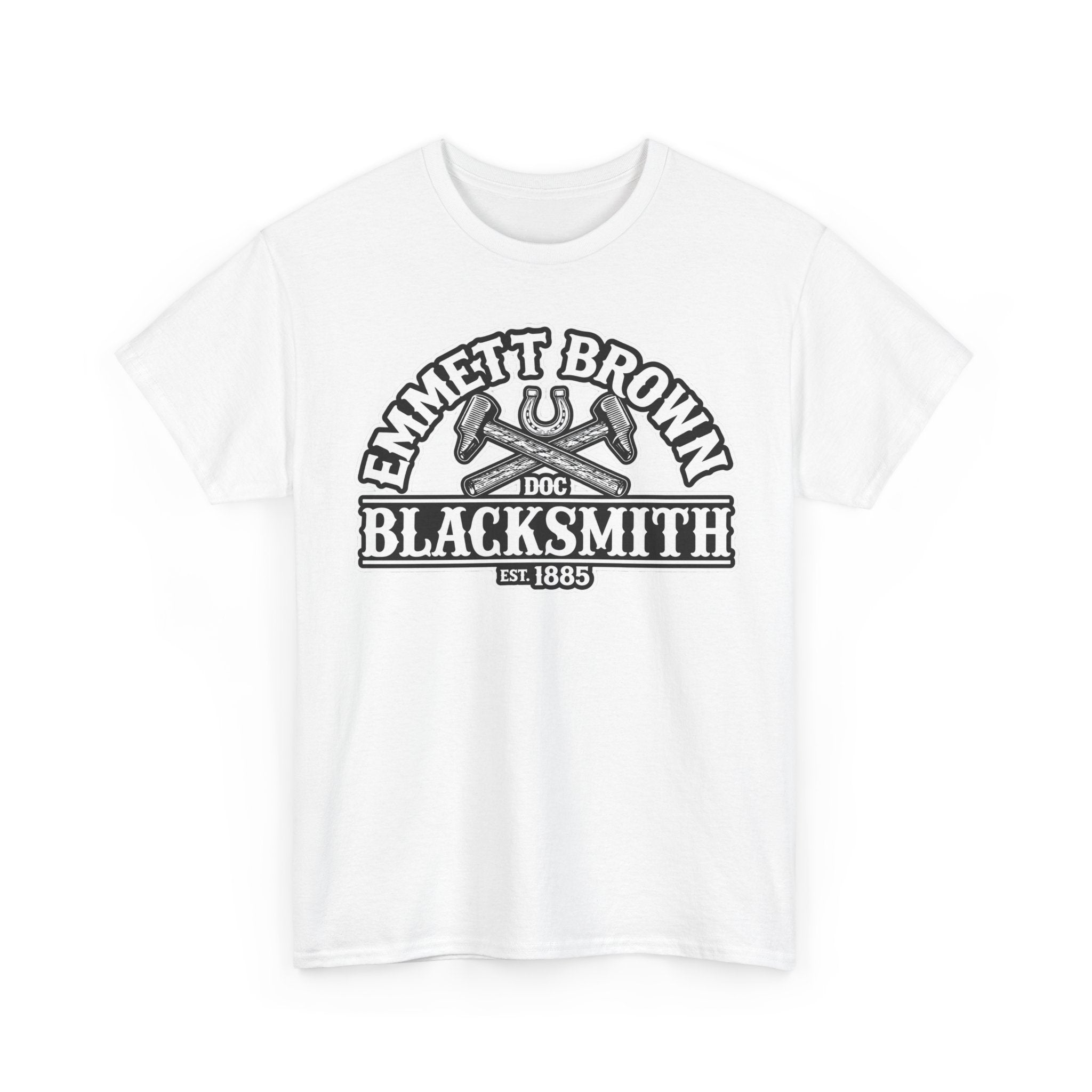 Blacksmith Emmett Brown Tee — Vintage Doc Blacksmith Graphic Shirt
