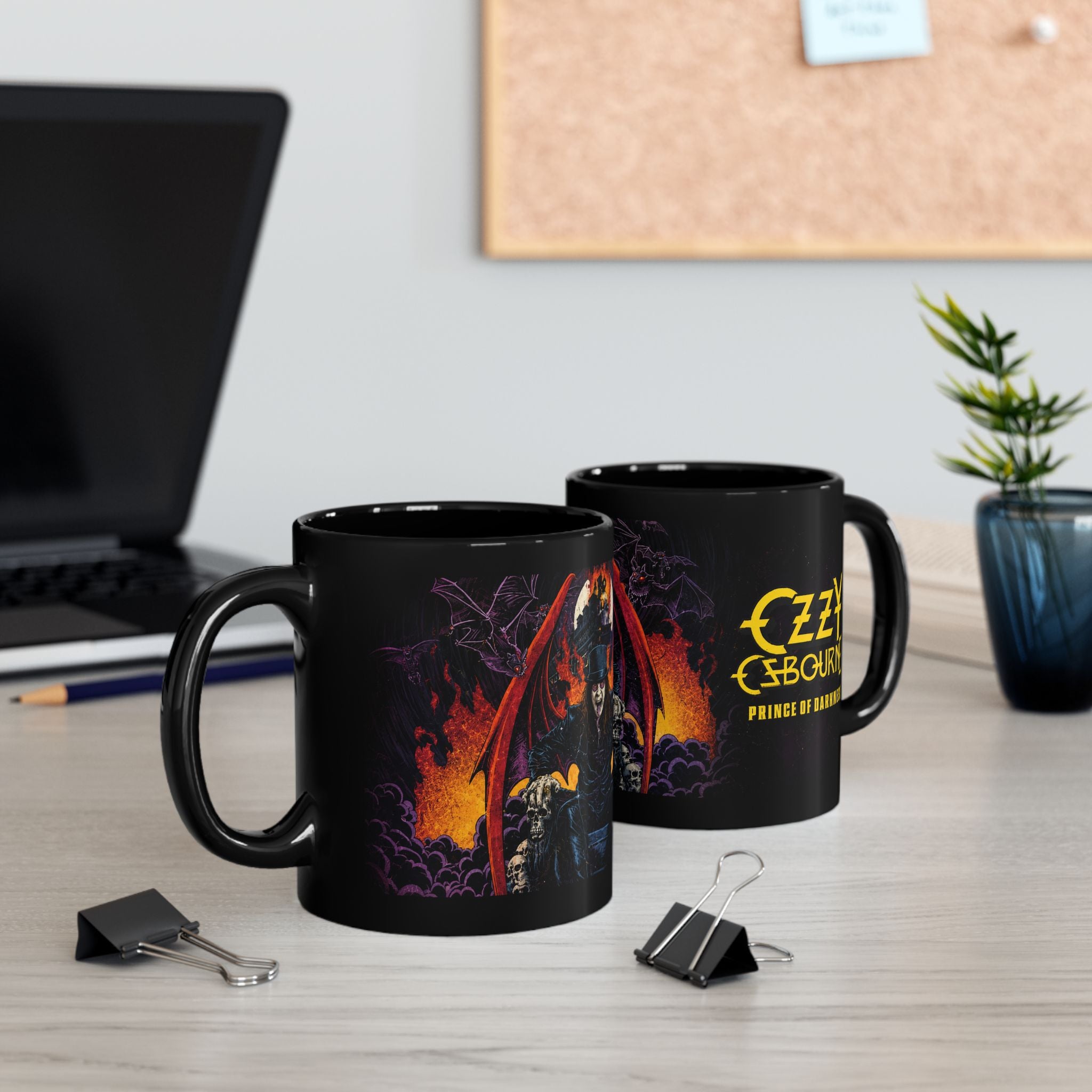 Ozzy Osbourne "Prince of Darkness" Black Mug — Rock Band Coffee Cup